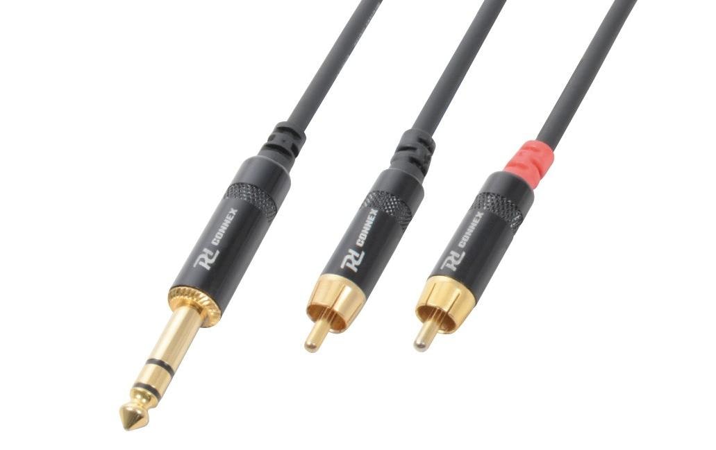 PD Connex CX84-1 Klinke 6.3 mm, male - Cinch 1.5 m