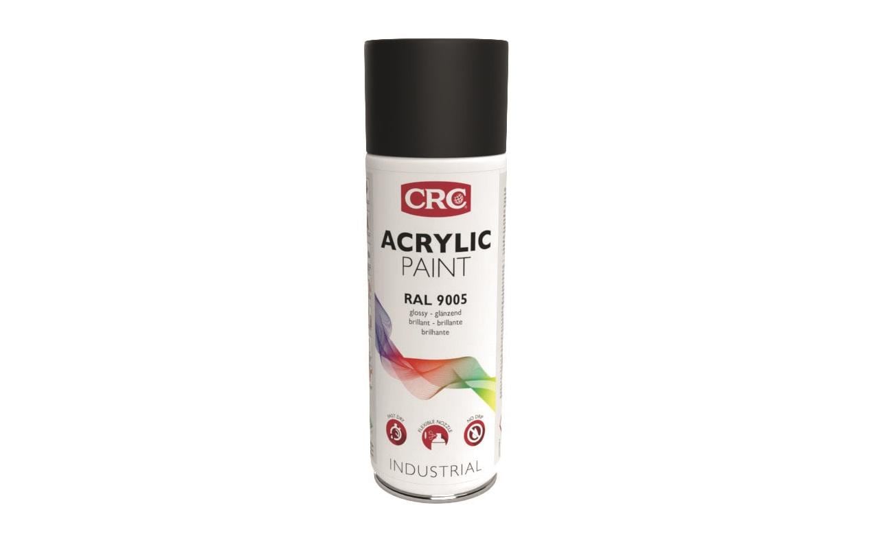 CRC Sprühfarbe ACRYLIC PAINT 9005 Tiefschwarz Glanz 400 ml