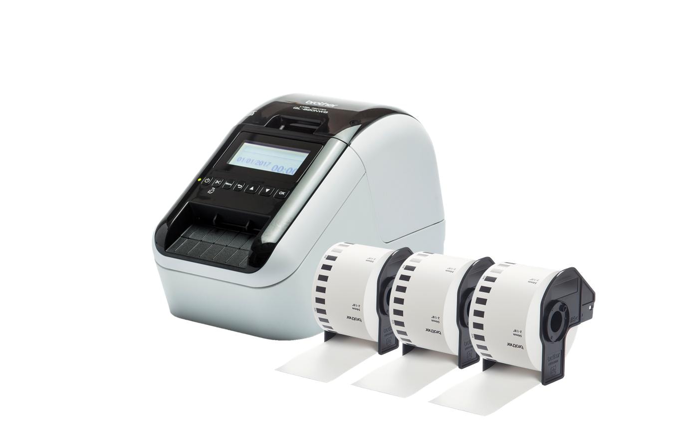 Brother Etikettendrucker QL-820NWBcVM inkl. 3x DK-N55224