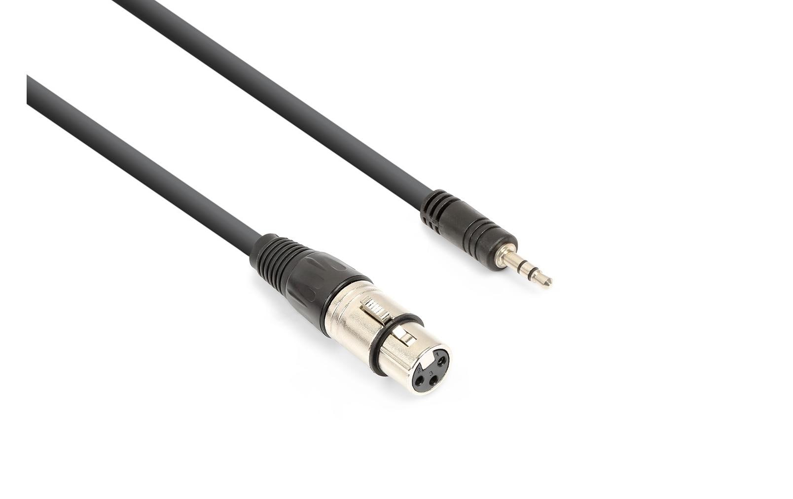Vonyx CX320-05 XLR 3 Pole, female - 3.5 mm Klinke 0.5 m