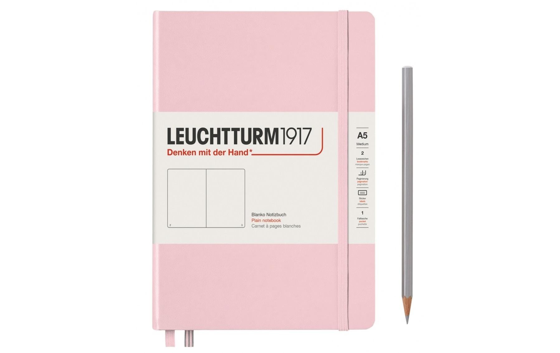Leuchtturm Notizbuch Medium A5, Blanko, 2-teilig, Puder