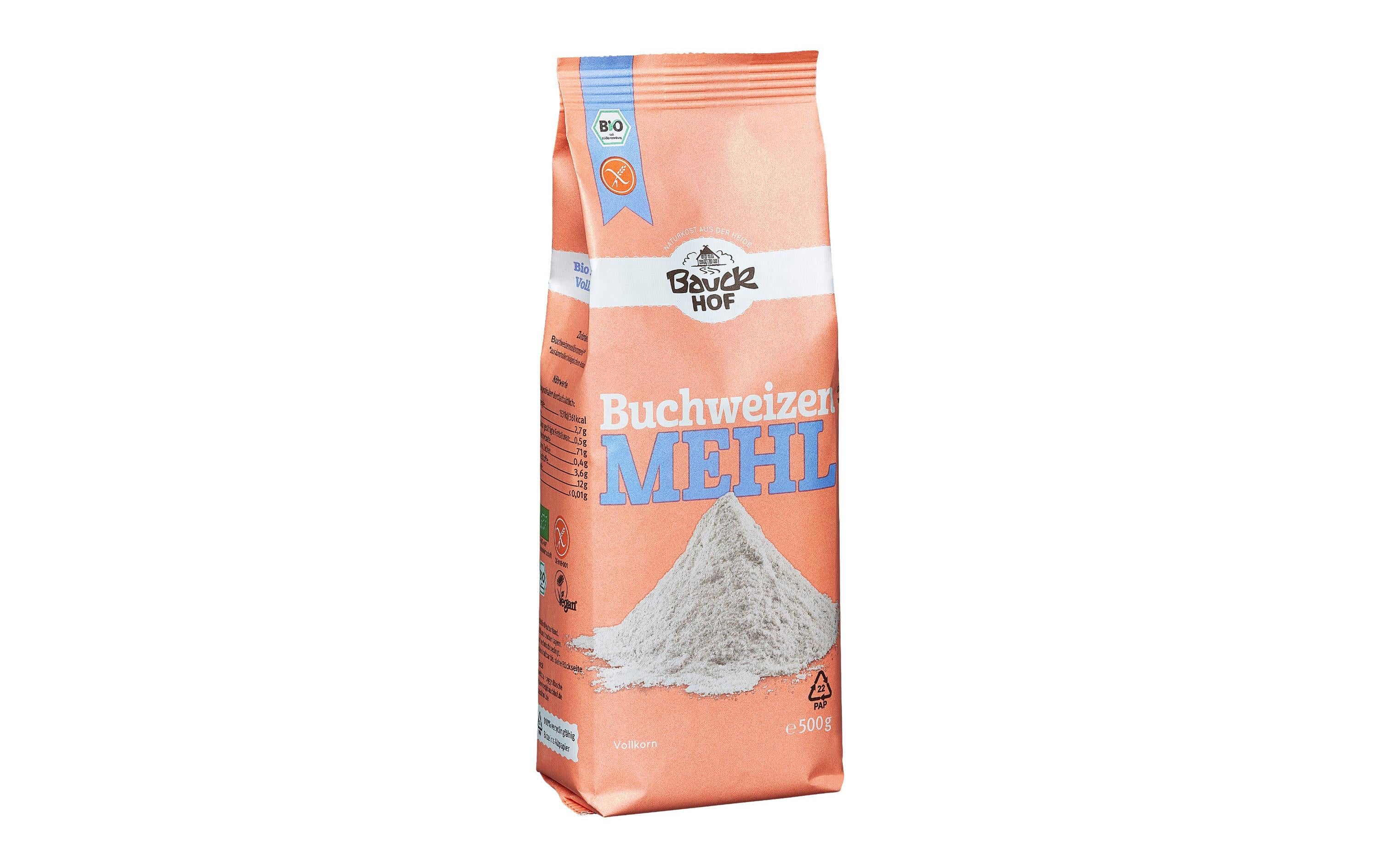 Bauck Mühle Bio  Buchweizenmehl Vollkorn glutenfrei 500 g
