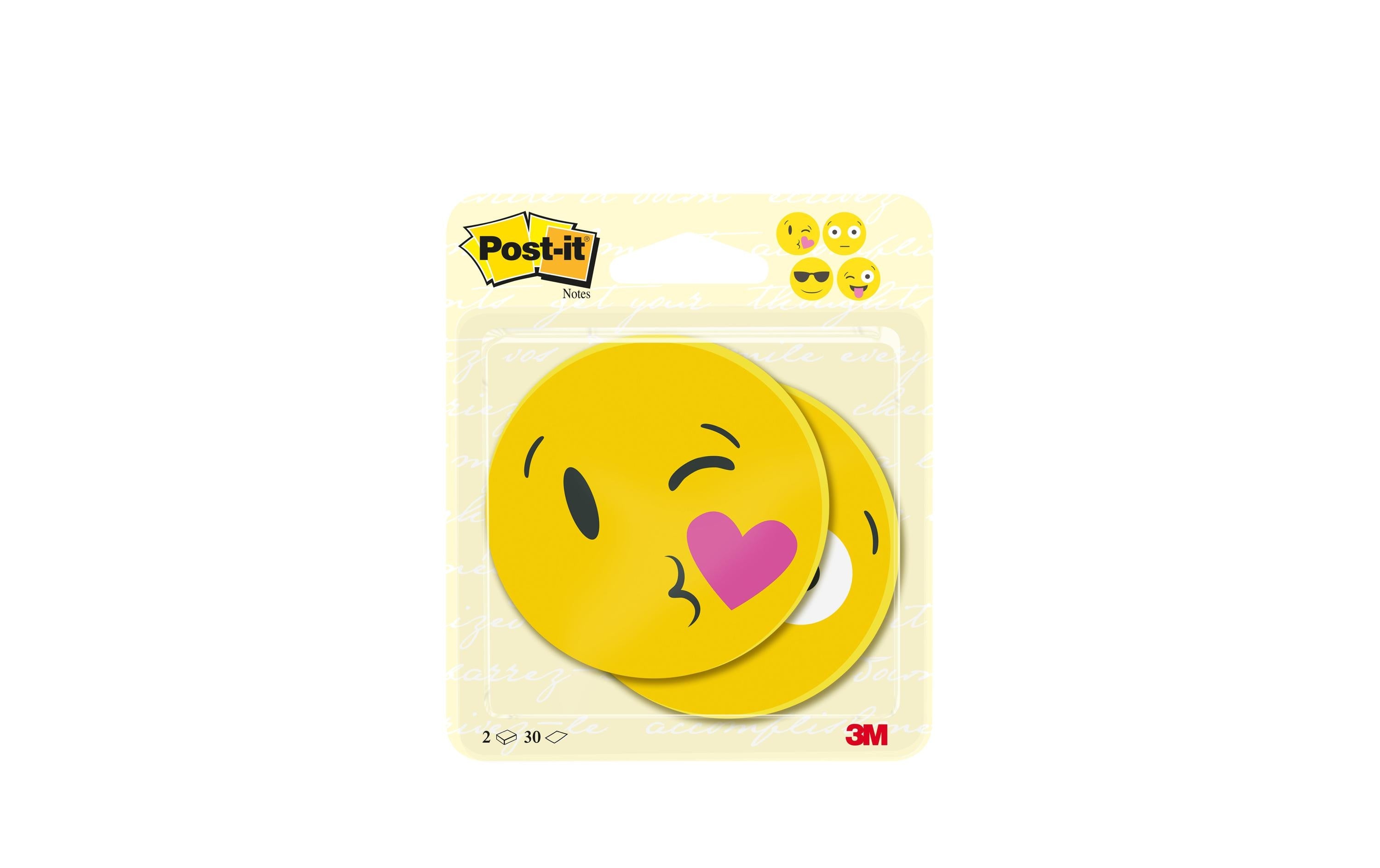 Post-it Notizzettel Post-it Face Designs, 2 Blöcke à 30 Blatt