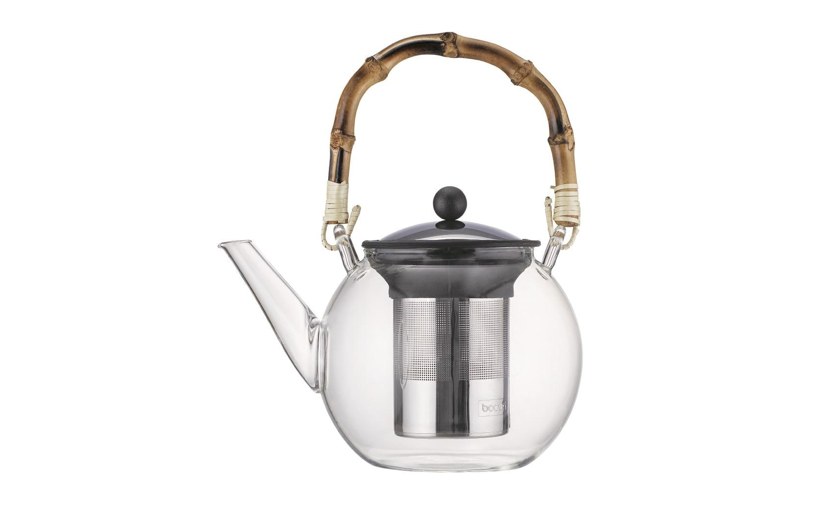 Bodum Teebereiter Assam Bambus Henkel 1 l, Transparent