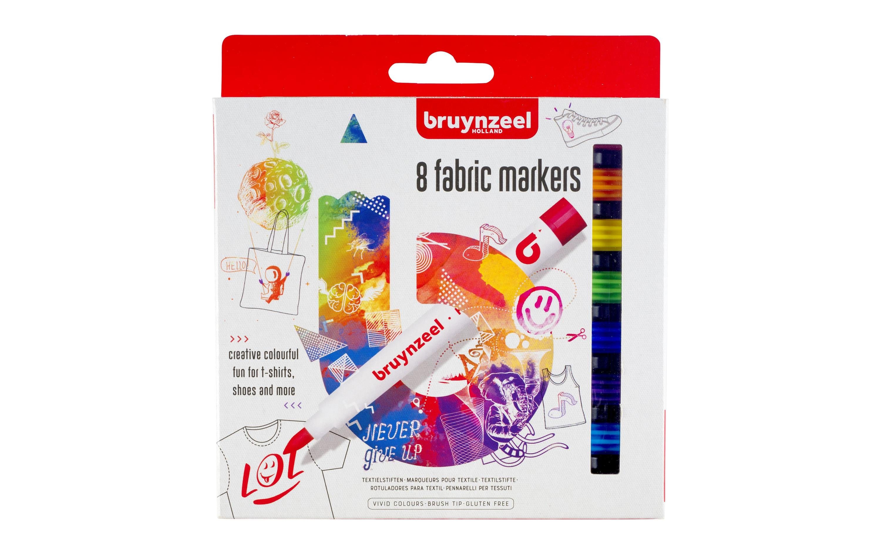 Bruynzeel Textilmarker 8 Stück