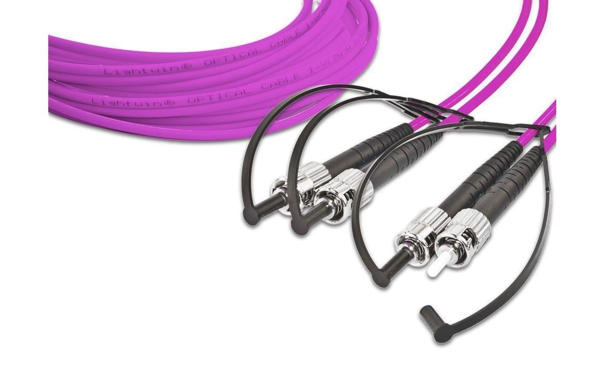 Lightwin LWL-Patchkabel Multimode ST – ST, OM4, Duplex, 2 m