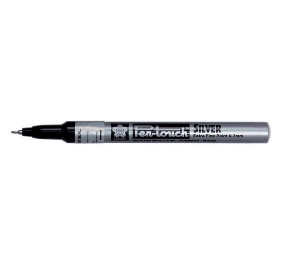 Sakura Lackmarker Pen-Touch 0.7 mm, extrafein, Silber