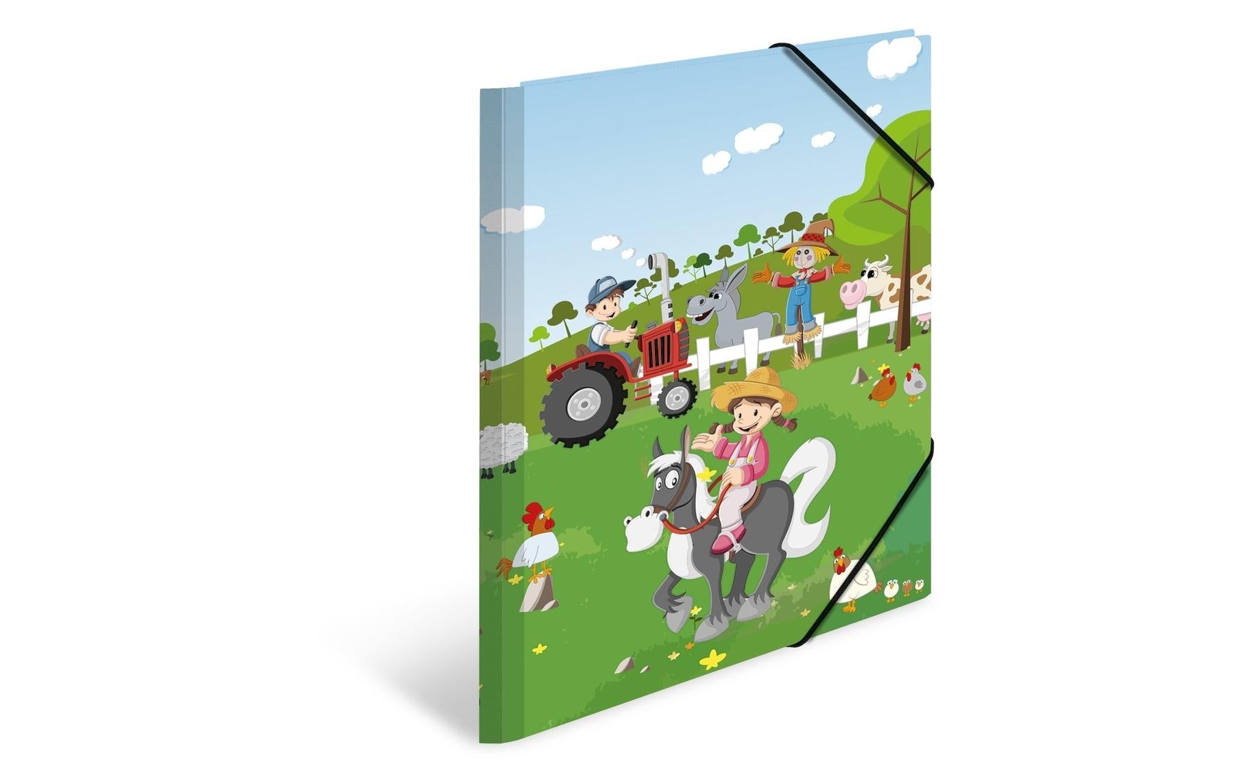 HERMA Gummibandmappe Bauernhof A3, Mehrfarbig