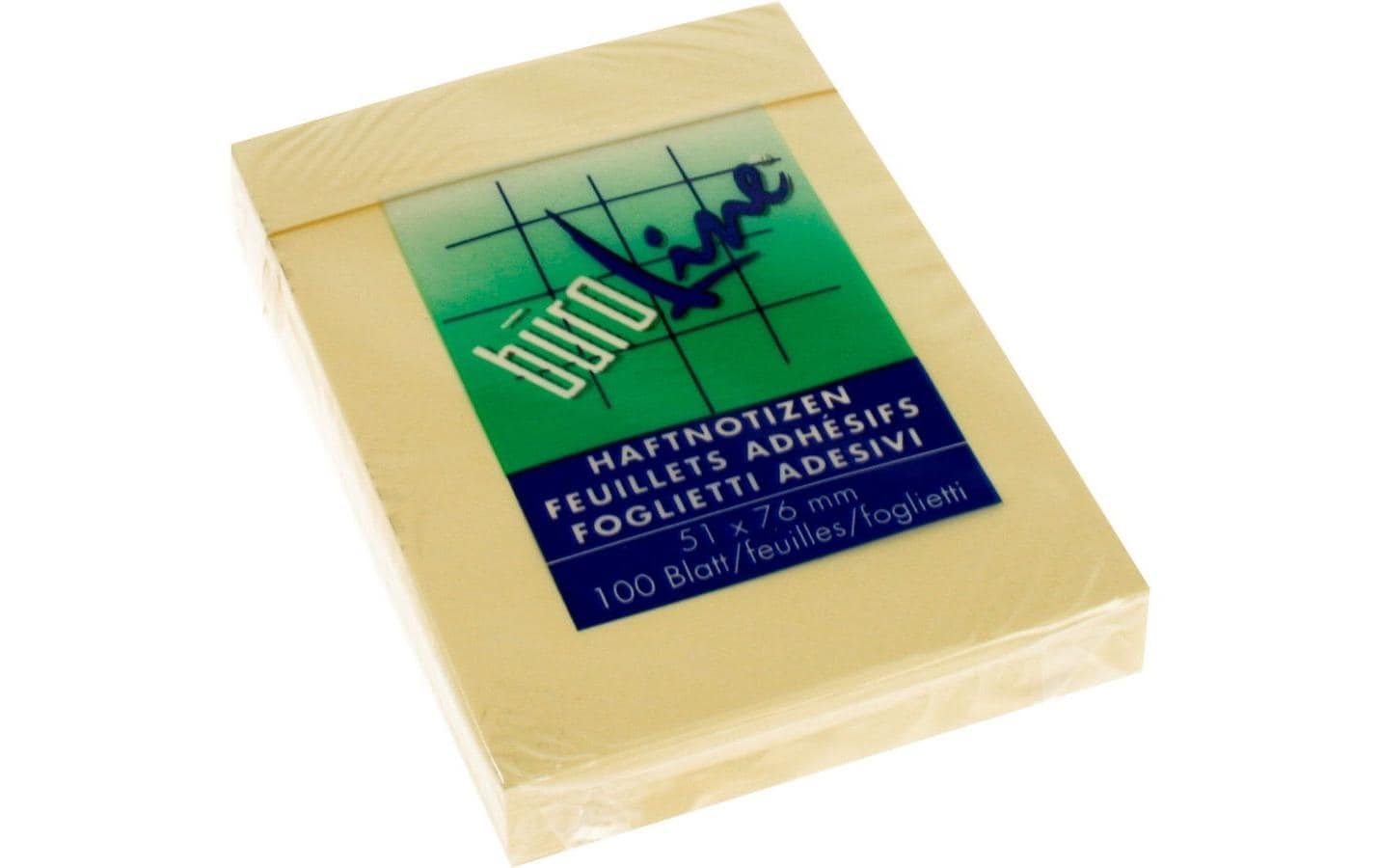 Büroline Notizzettel 5.1 x 7.6 cm, 1 Block à 100 Blatt, Gelb