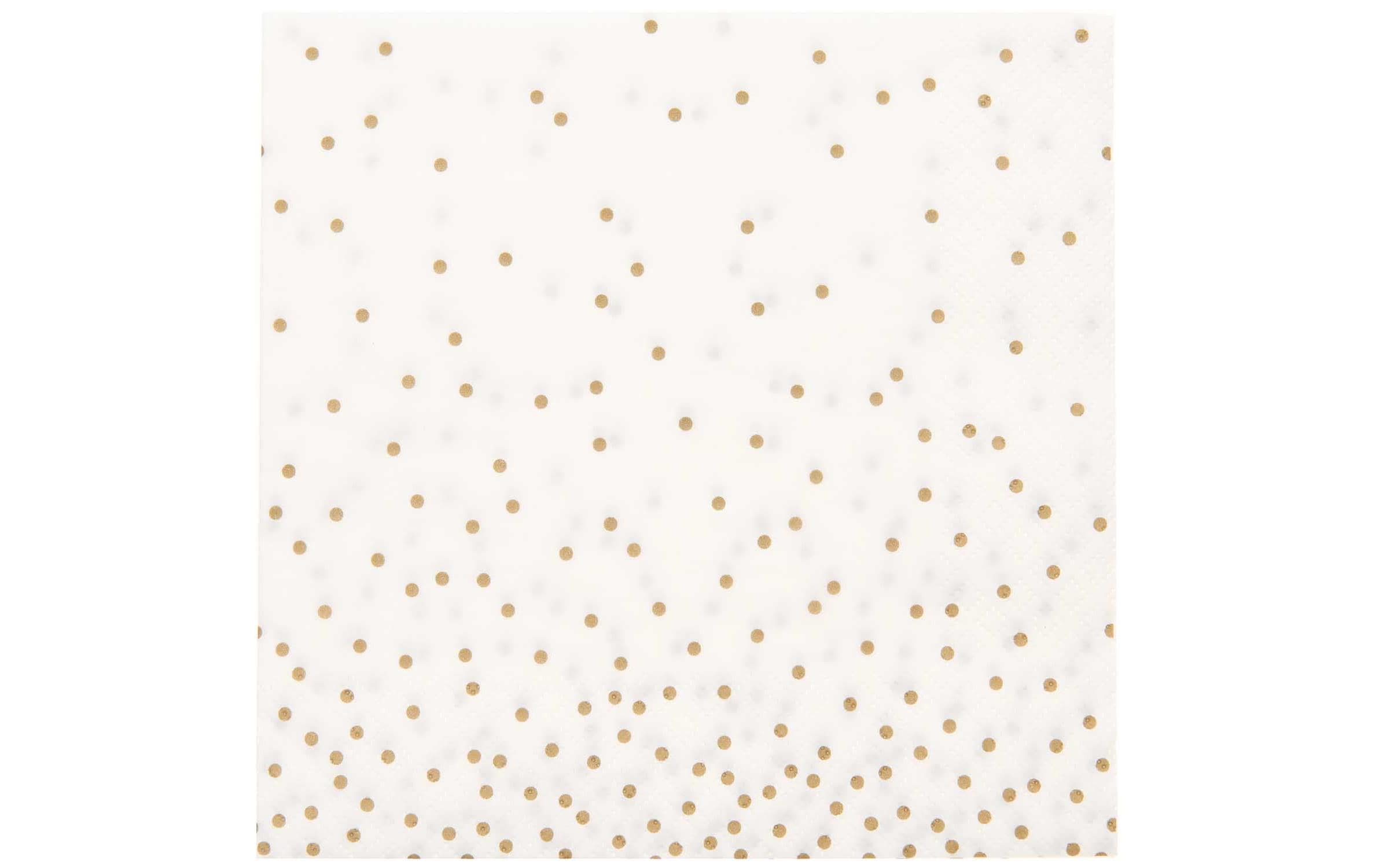 Rico Design Papierservietten 33 cm x 33 cm, 20 Stück, Gold/Weiss
