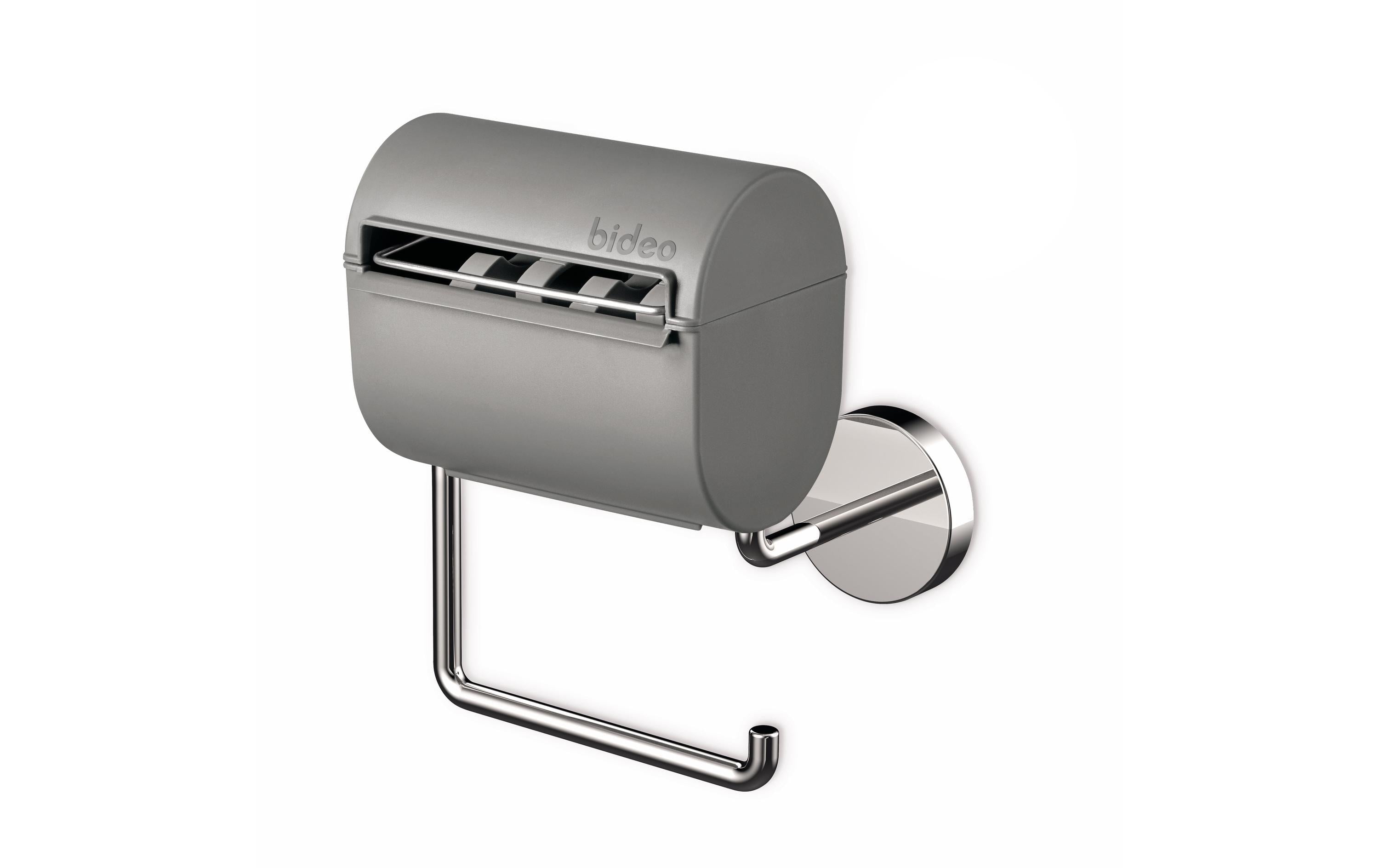 bideo Toilettenpapierhalterung mit Befeuchter Grau