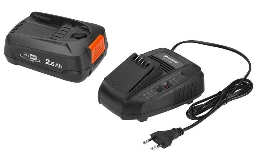 GARDENA Akku und Ladegerät P4A PBA 18 V/45 + AL 1830 CV