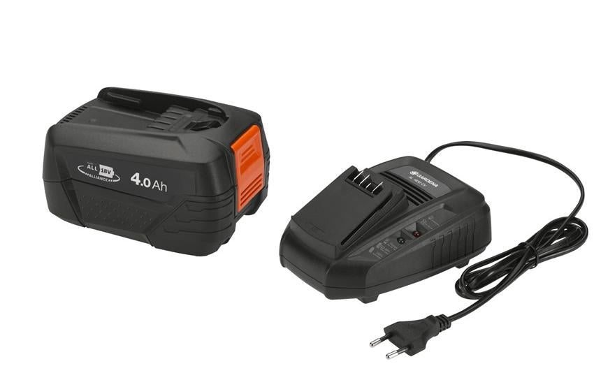 GARDENA Akku und Ladegerät P4A PBA 18 V/72 + AL 1830 CV