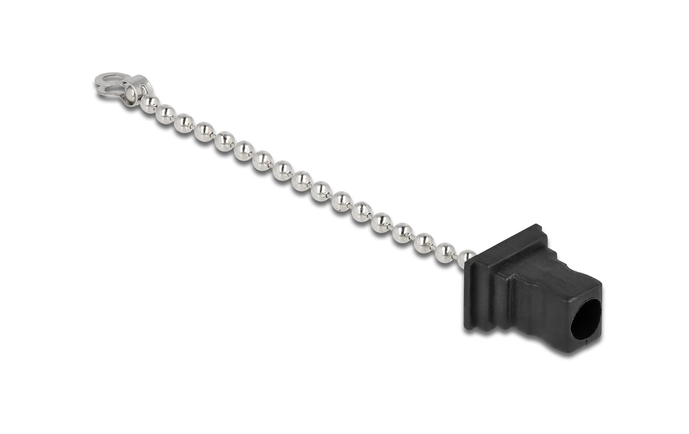Delock Staubschutz für SC Stecker mit Kette, 1 Stk, schwarz