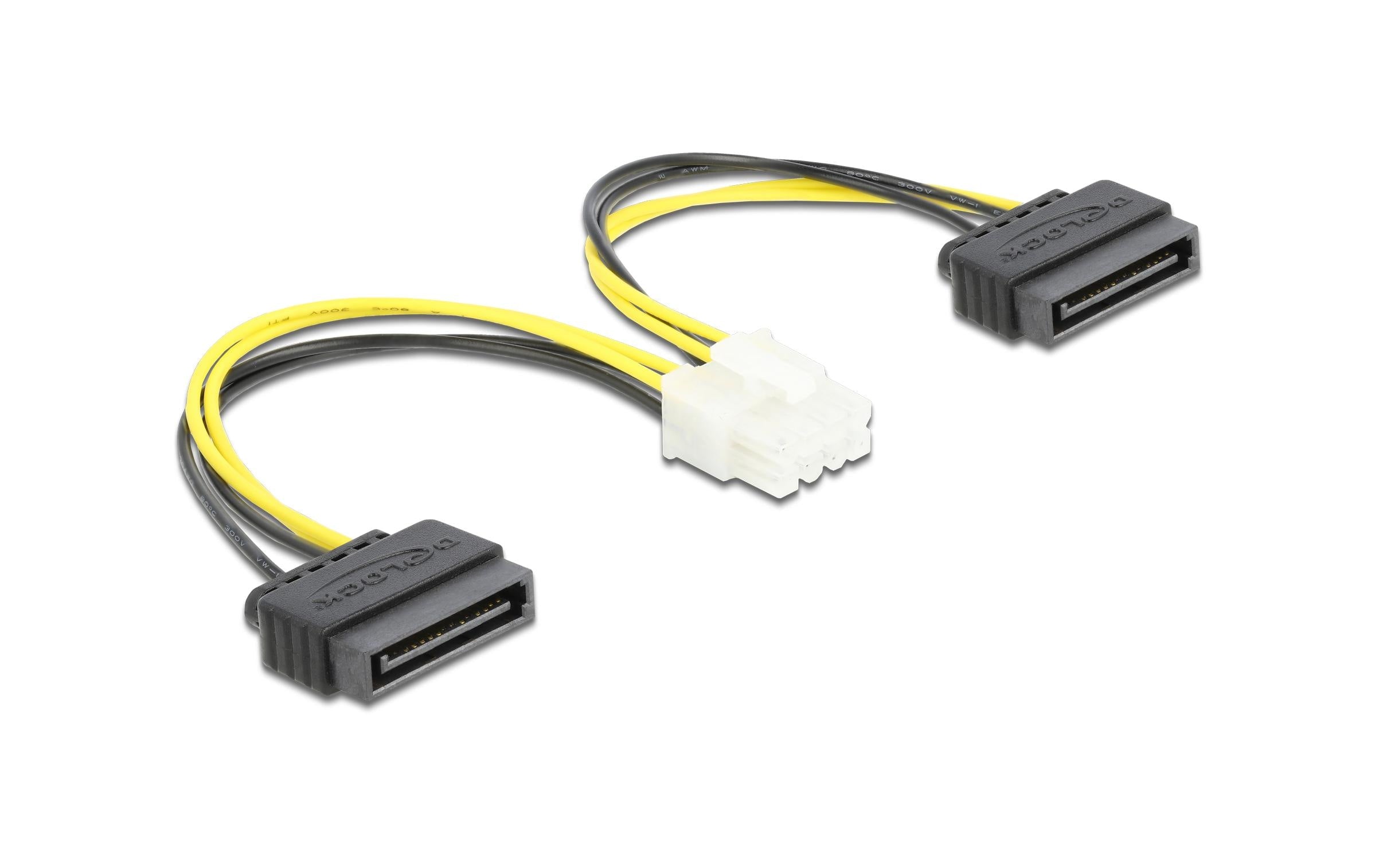 Delock Stromkabel 2x SATA - 8Pin EPS 15 cm