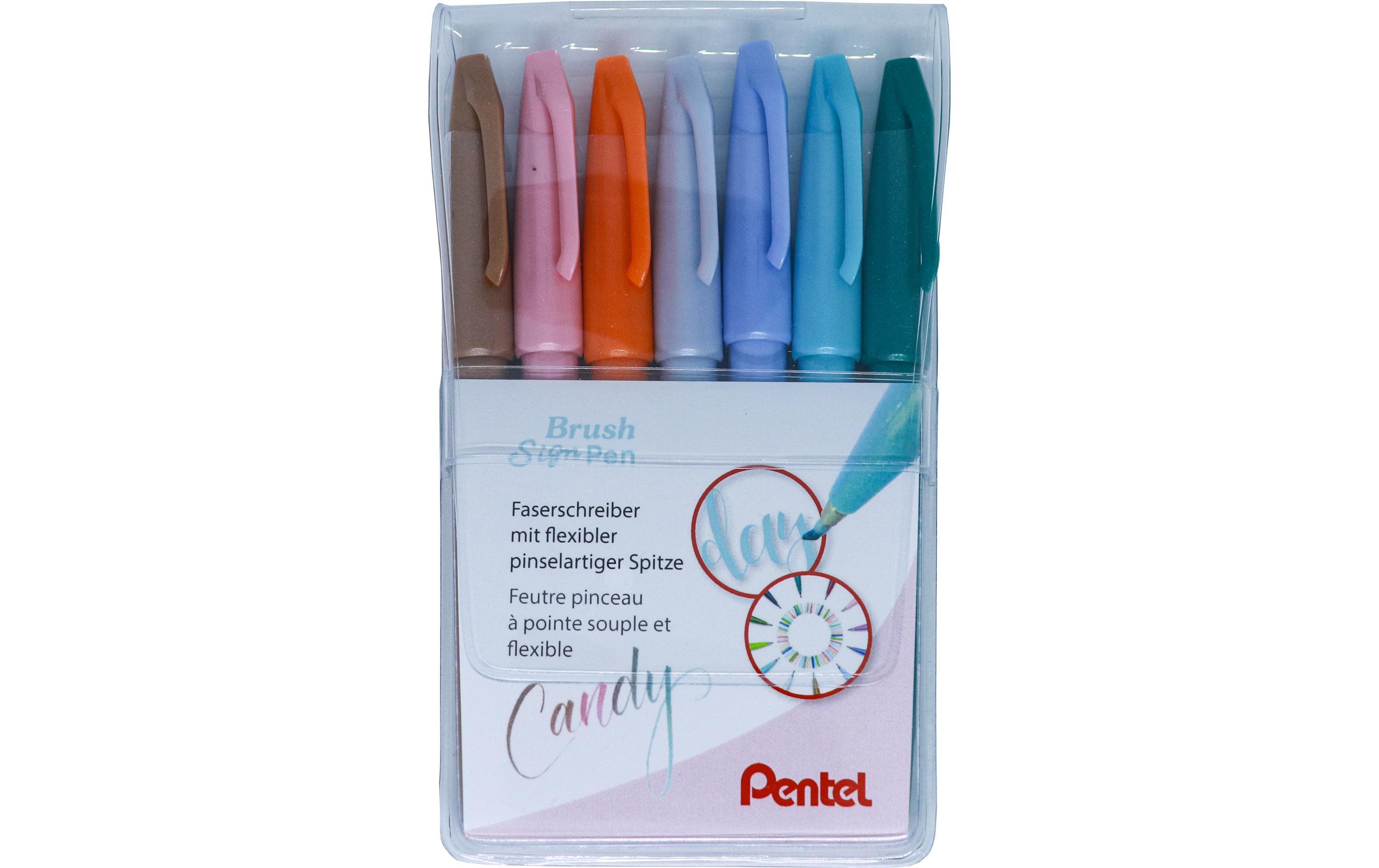 pentel Filzstift Brush Sign Pen Set 7 Stück