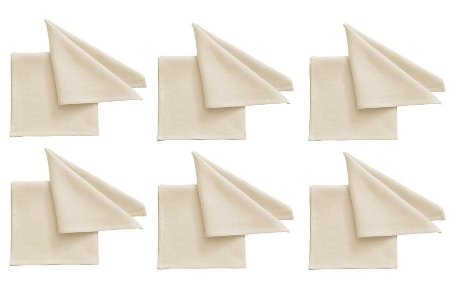 Pichler Stoffserviette One 40 cm x 40 cm, 6 Stück, Hellbeige