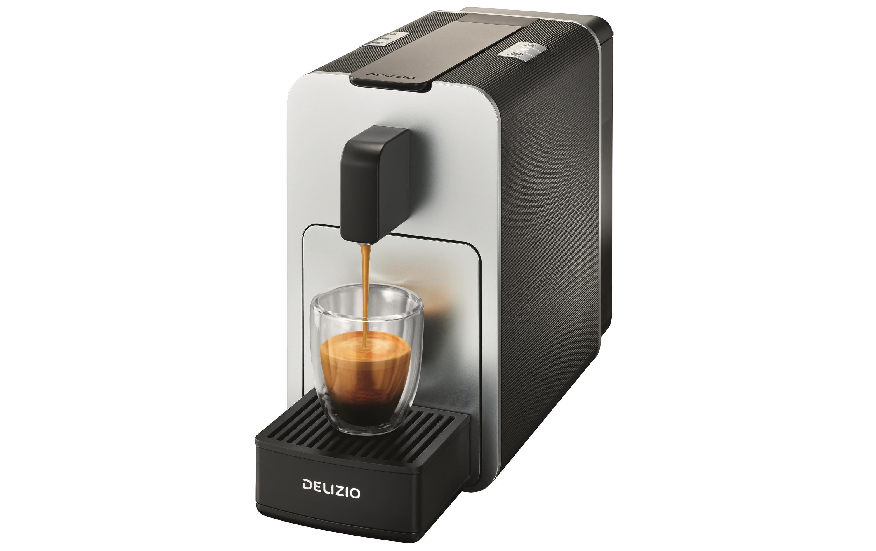 Delizio Kapselmaschine Viva elegante Schwarz/Silber