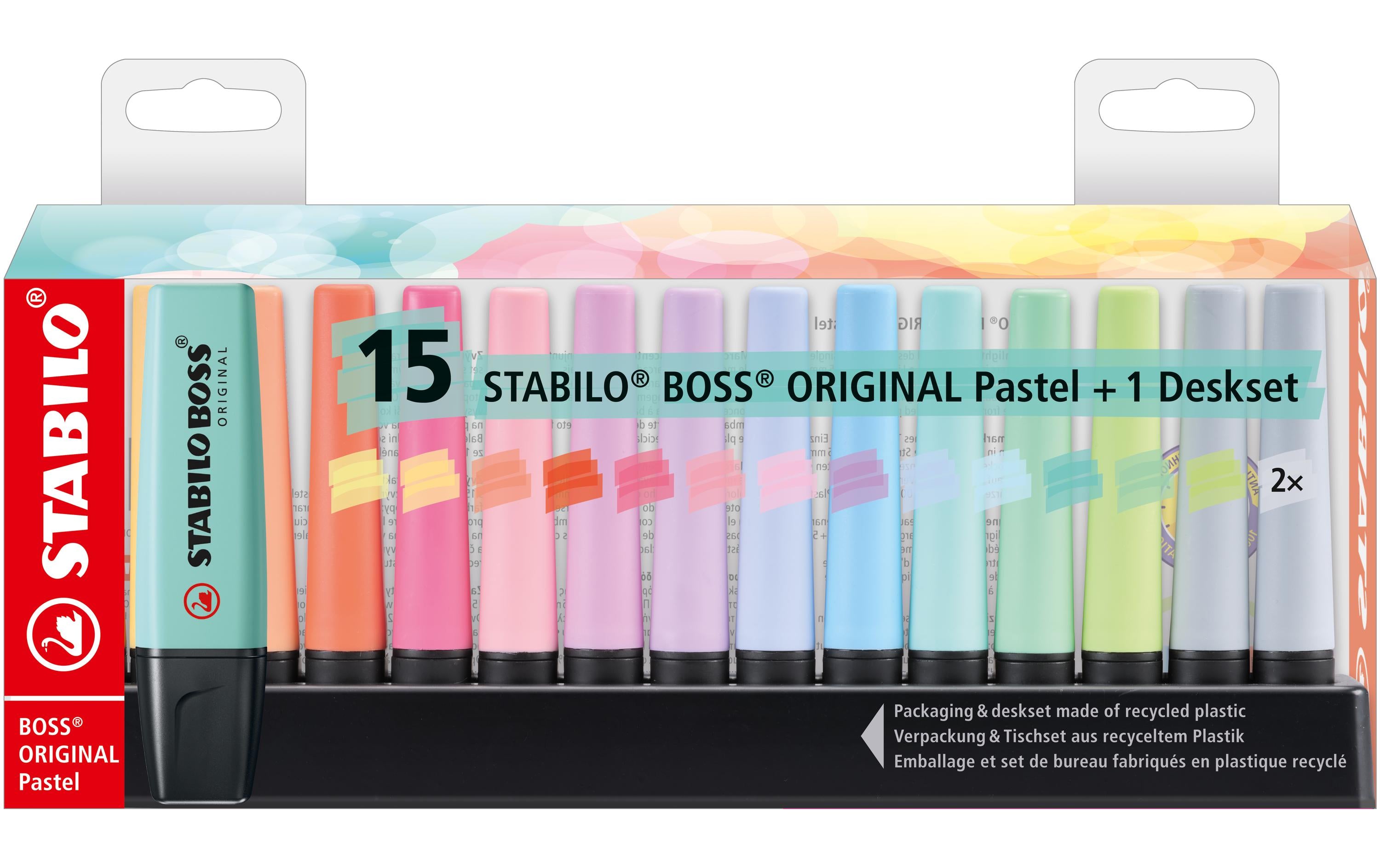 STABILO Textmarker Boss Pastell 15 Stück