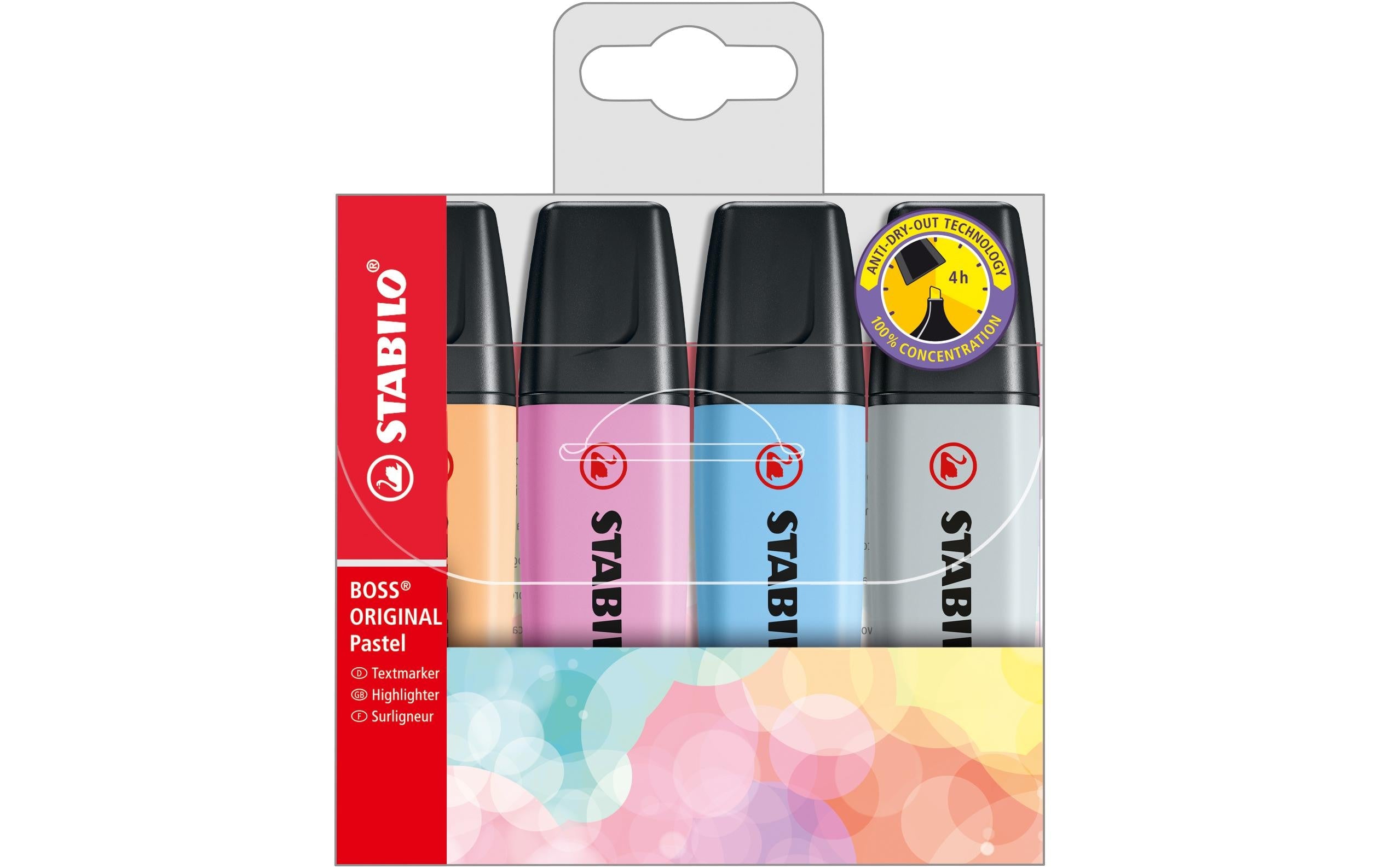 STABILO Textmarker Boss Pastell 4 Stück