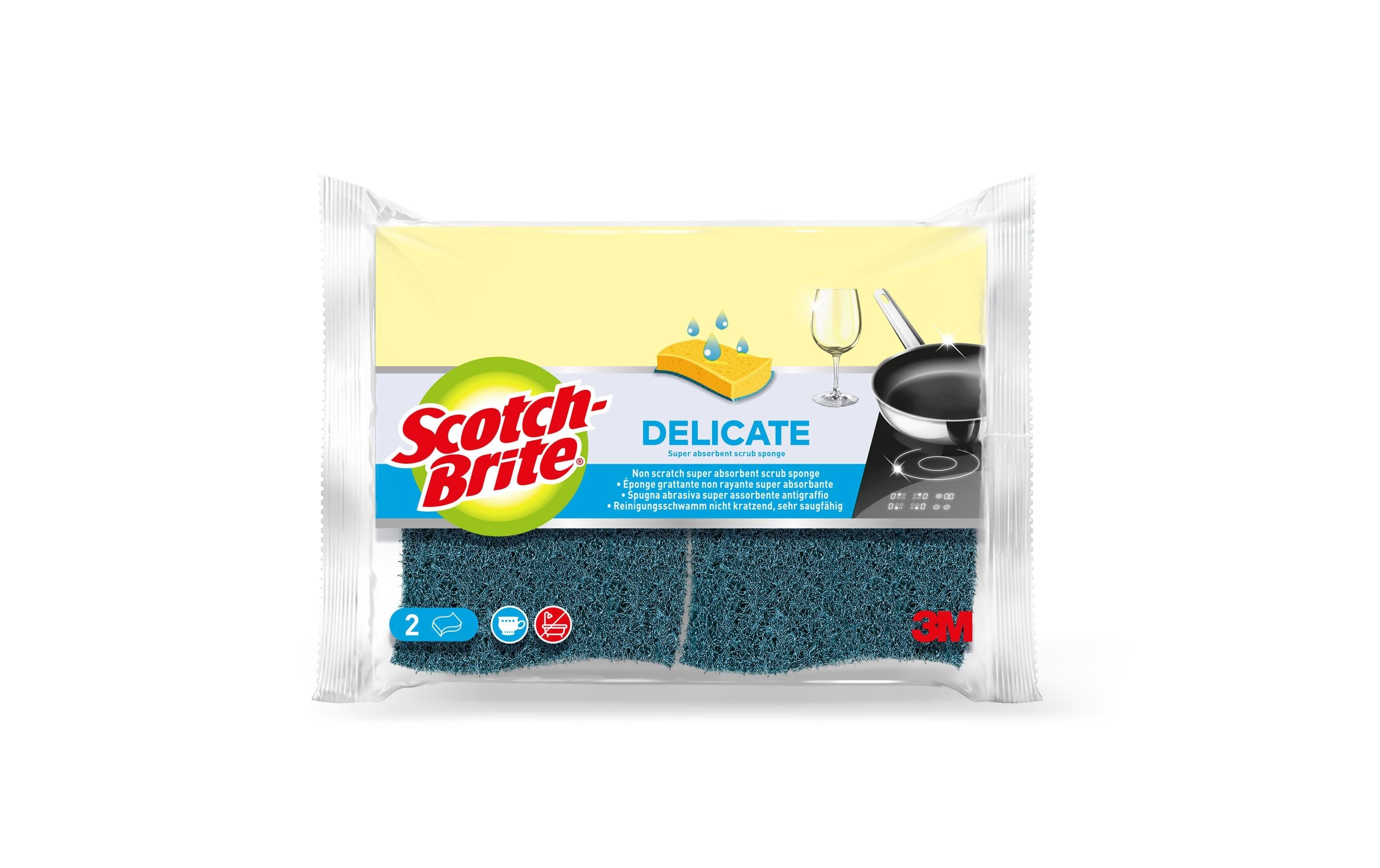 Scotch-Brite Schwamm Scotch-Brite Cellulose Delicate 2 Stück