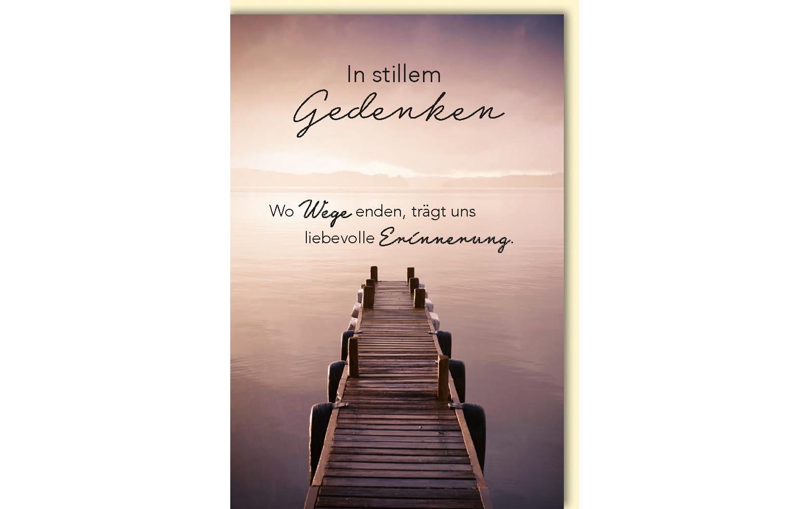 Braun + Company Trauerkarte In stillem Gedenken Steg 11.5 x 17 cm