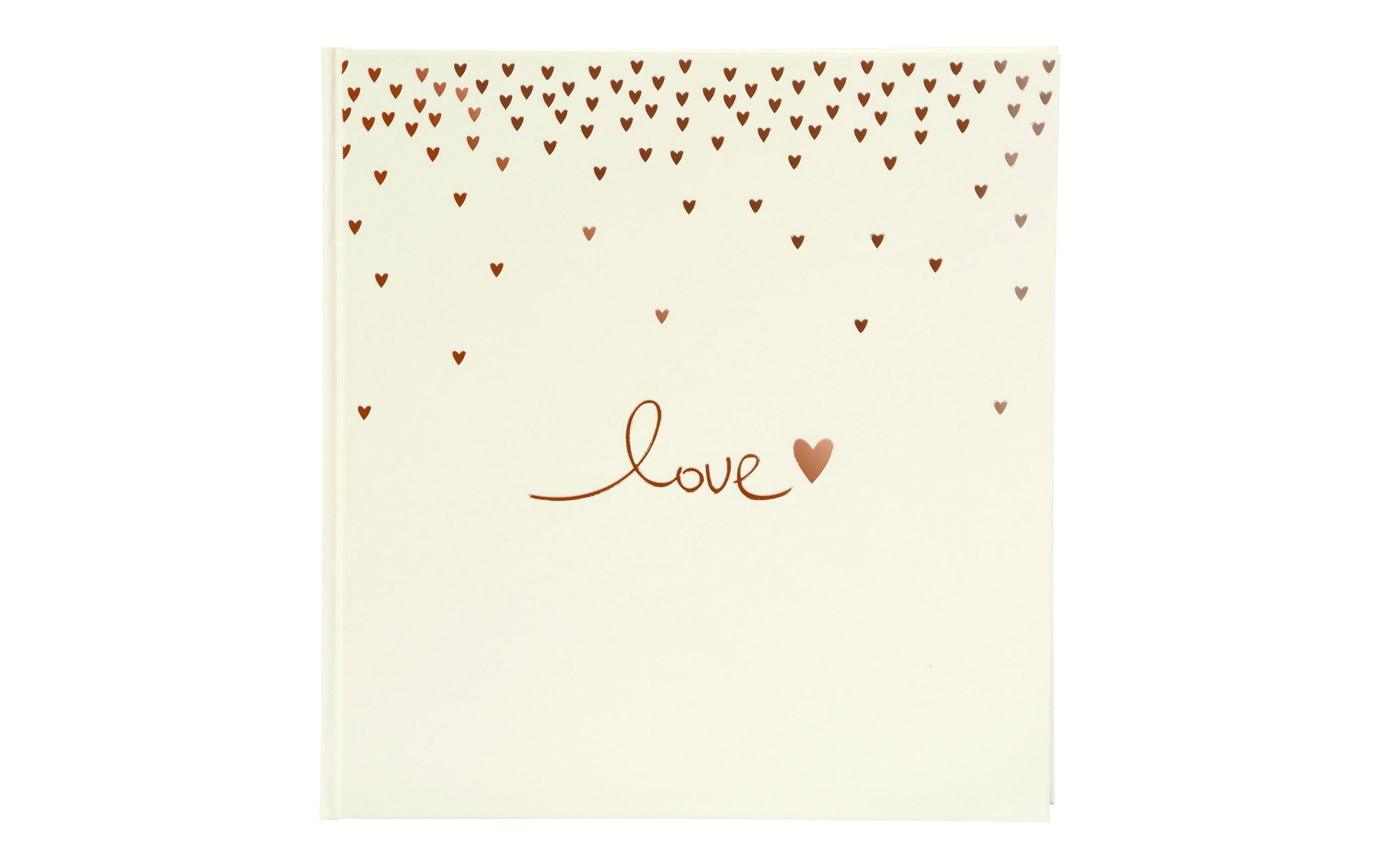 Goldbuch Hochzeitsalbum Raining Hearts Beige