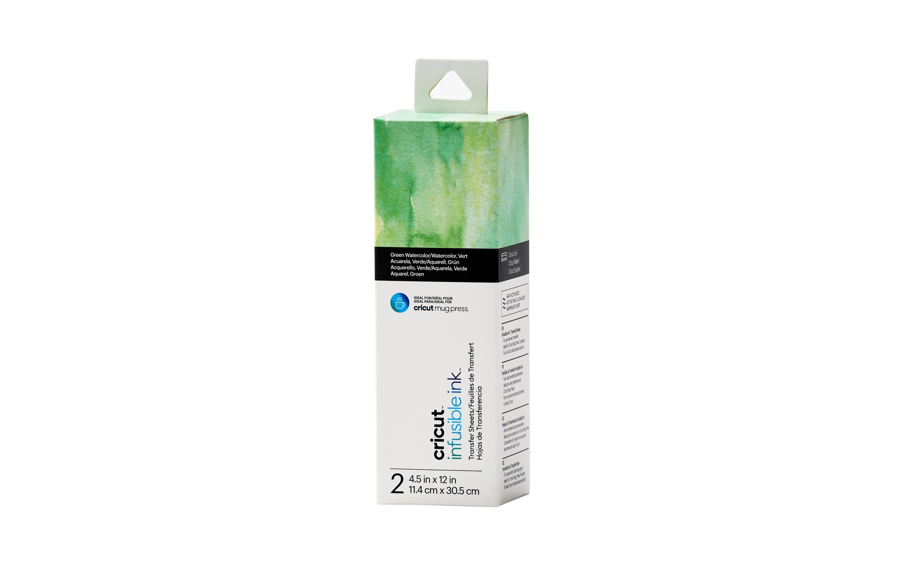 Cricut Aufbügelfolie Joy Infusible Ink 2 Stück, Grün gemustert