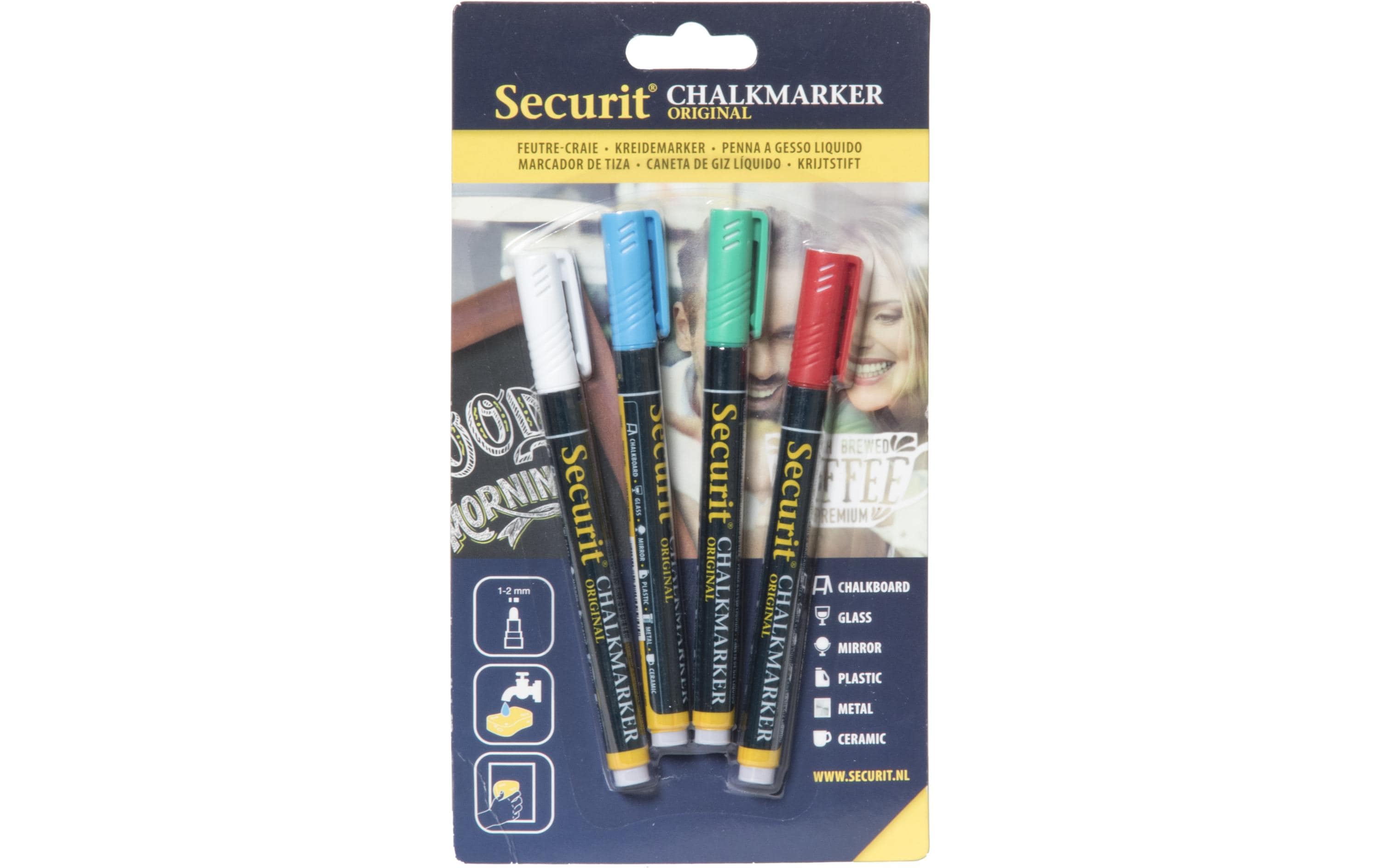 Securit Kreidemarker 1-2 mm 4 Stück