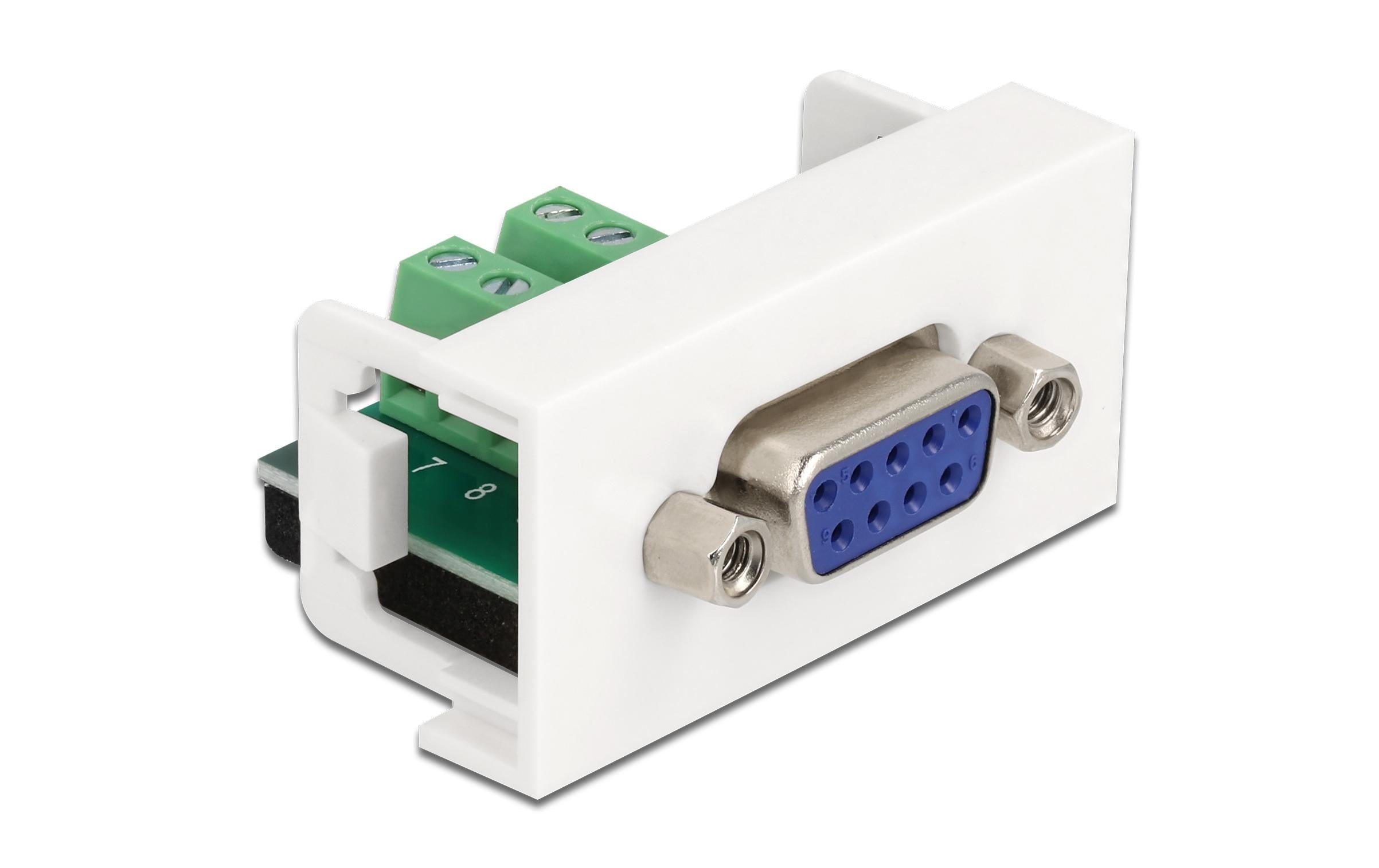 Delock Easy 45 Modul D-Sub 9 Pin Buchse zu 10 Pin Terminalblock 0 m