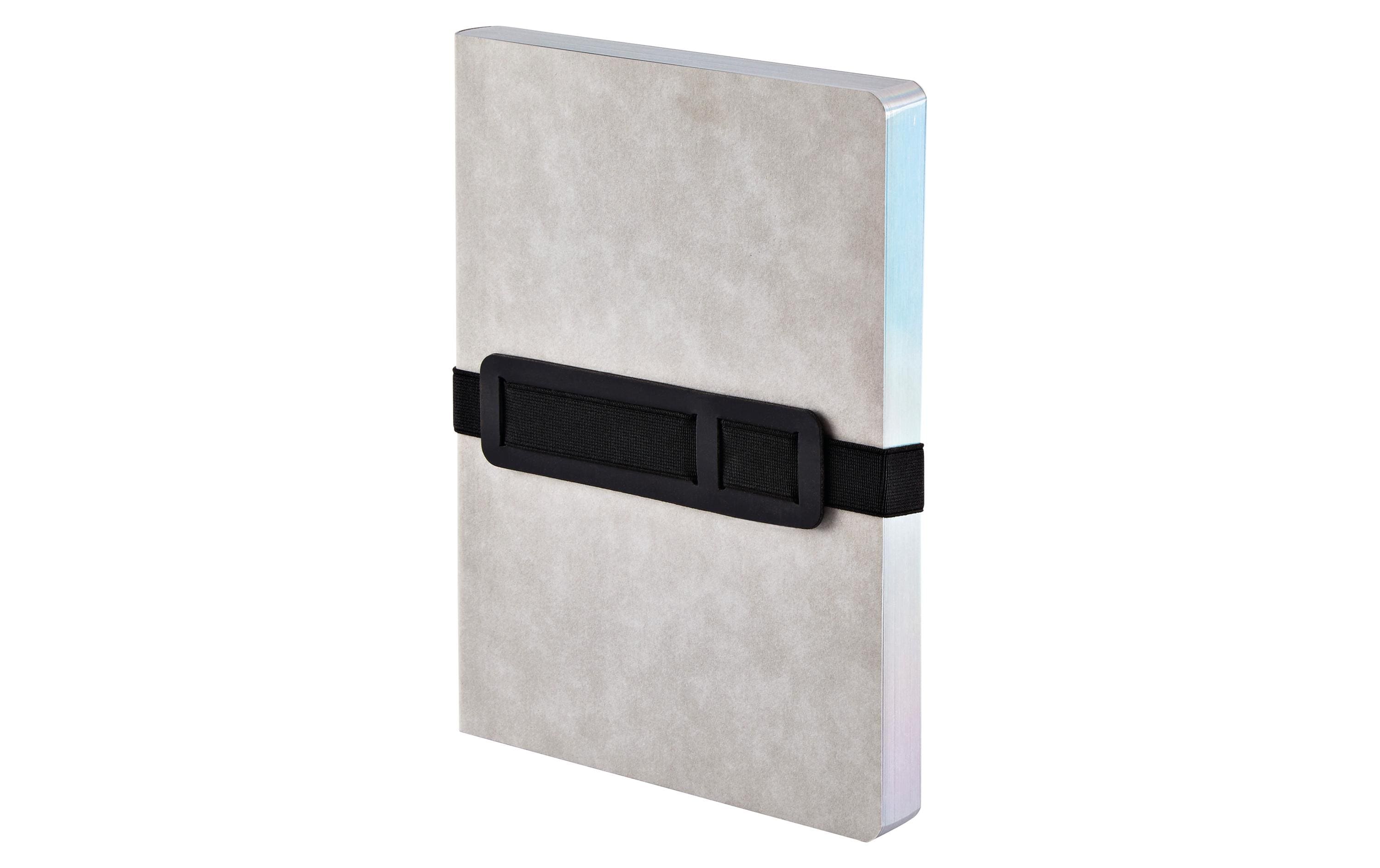 Nuuna Notizbuch Voyager L Grey, 22 x 16.5 cm, Dot, Grau