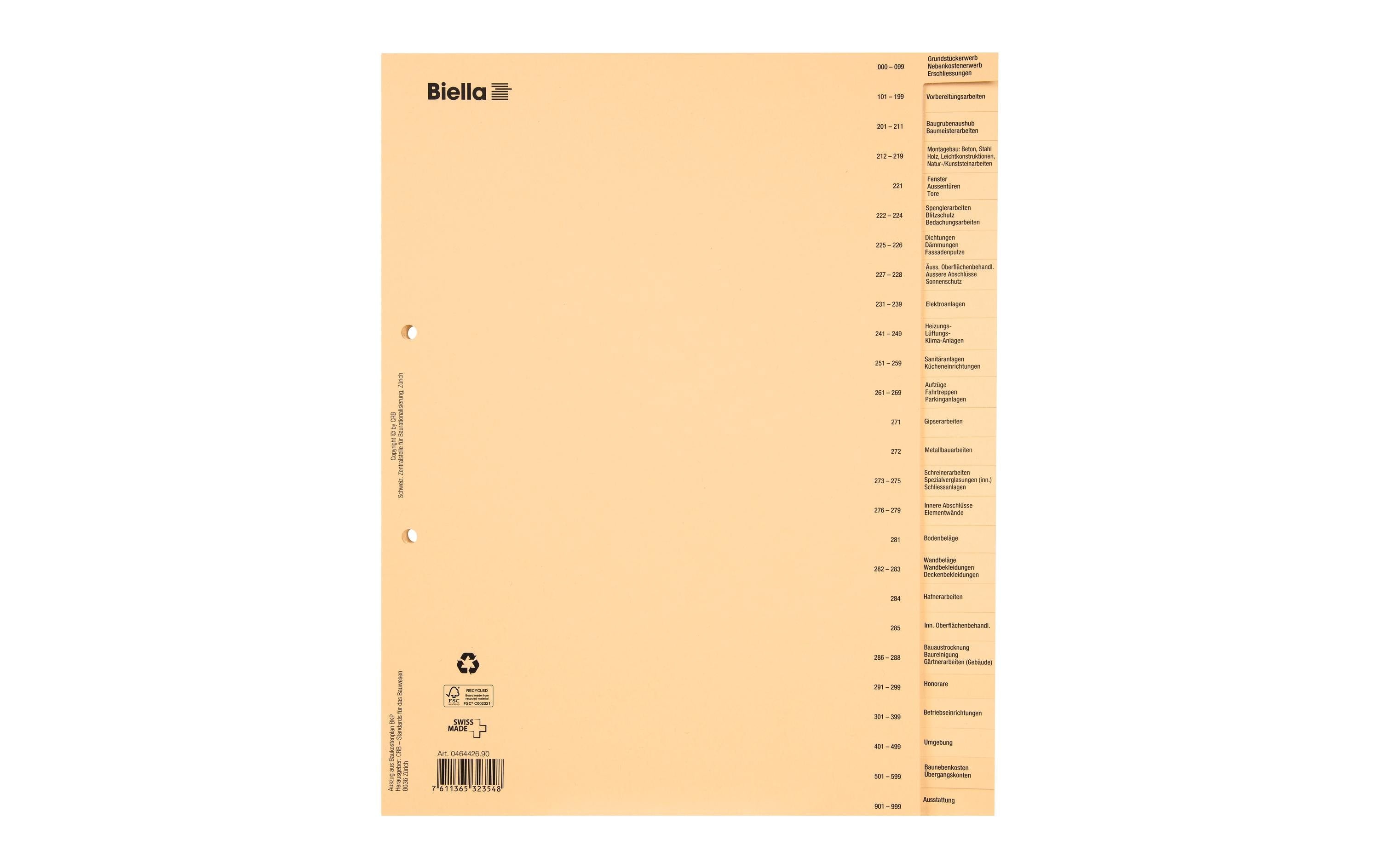 Biella Register A4 26 Taben