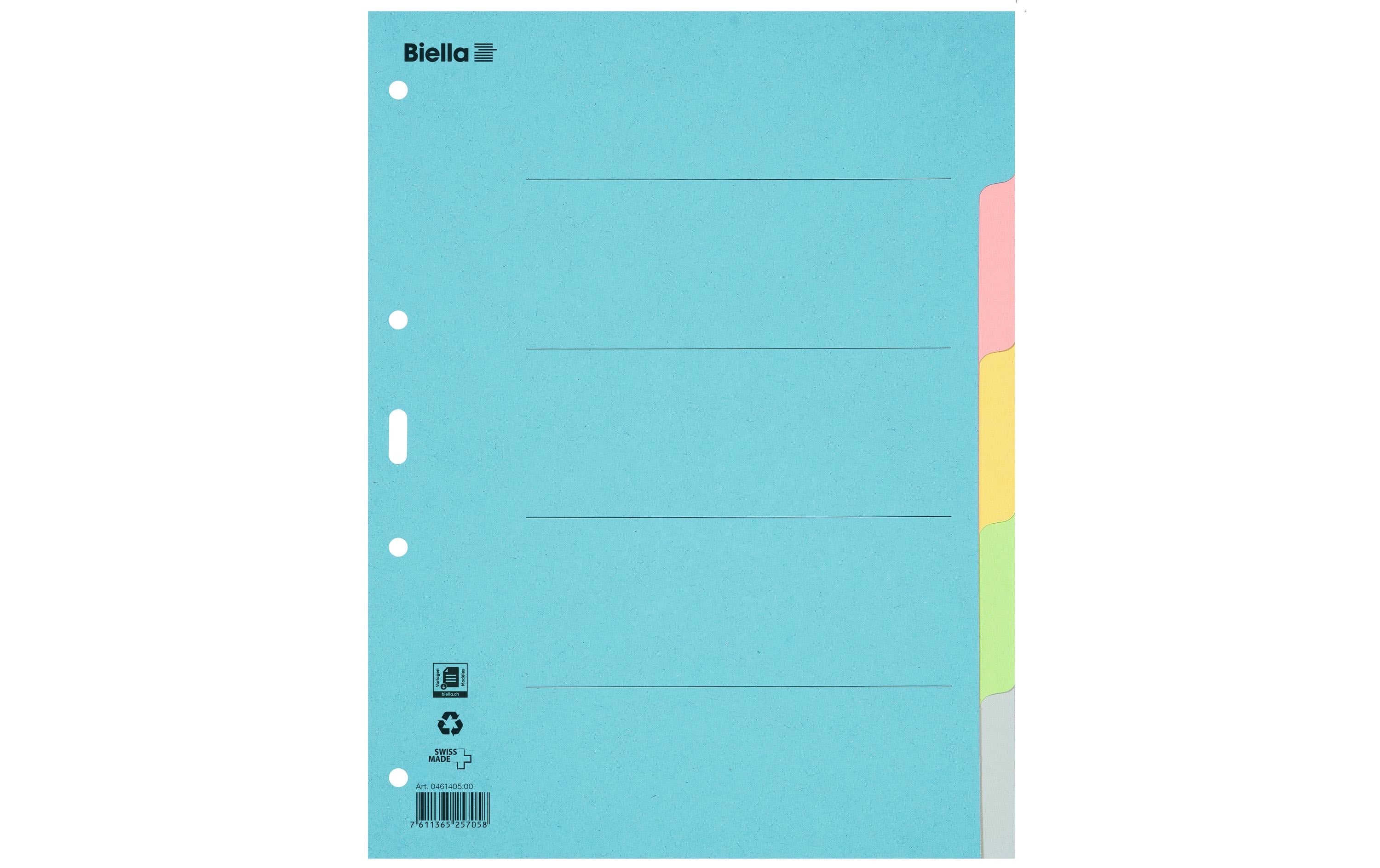 Biella Register A4 Karton 5-teilig