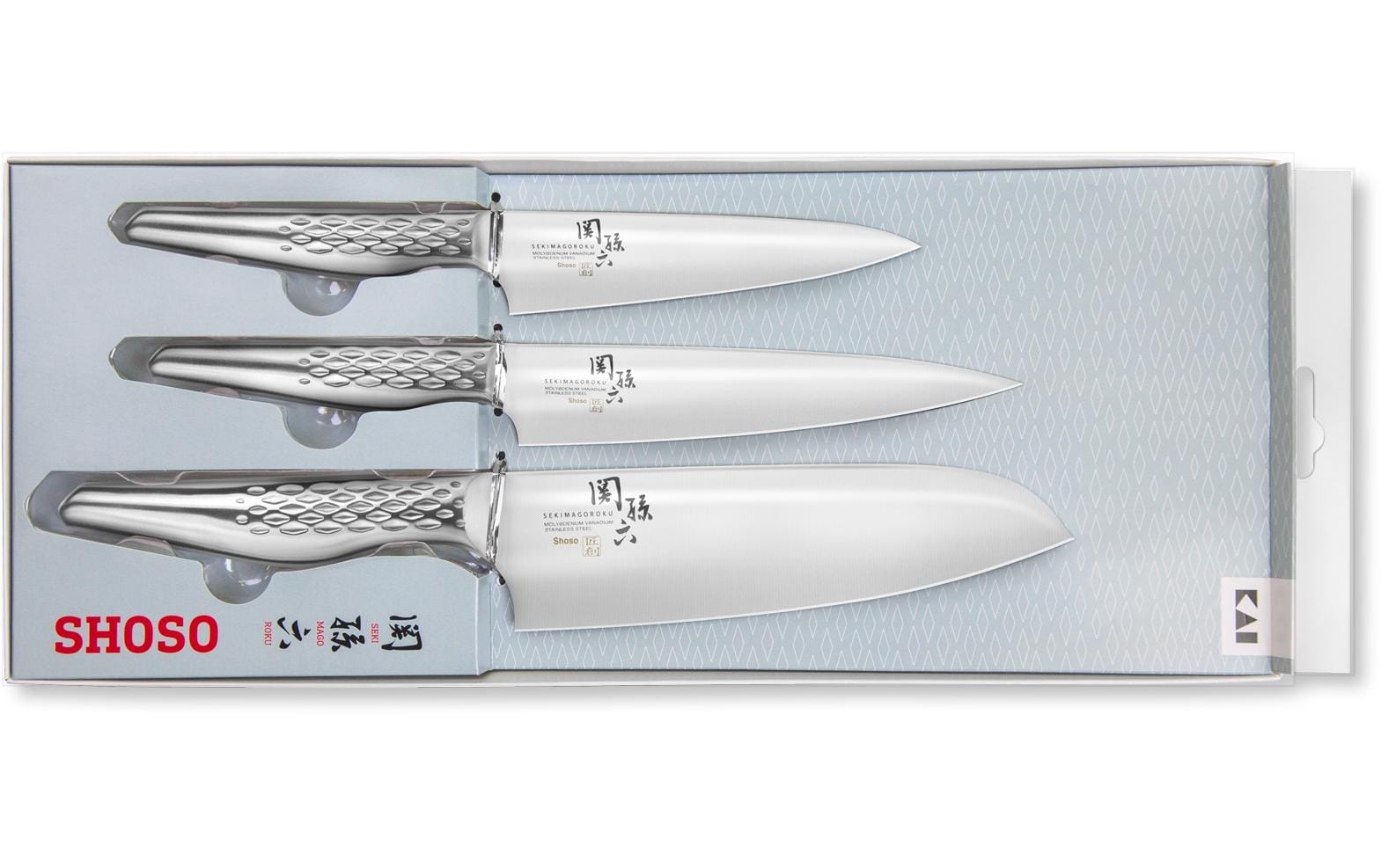 Kai Kochmesser Shoso 3 tlg. Silber/Edelstahl