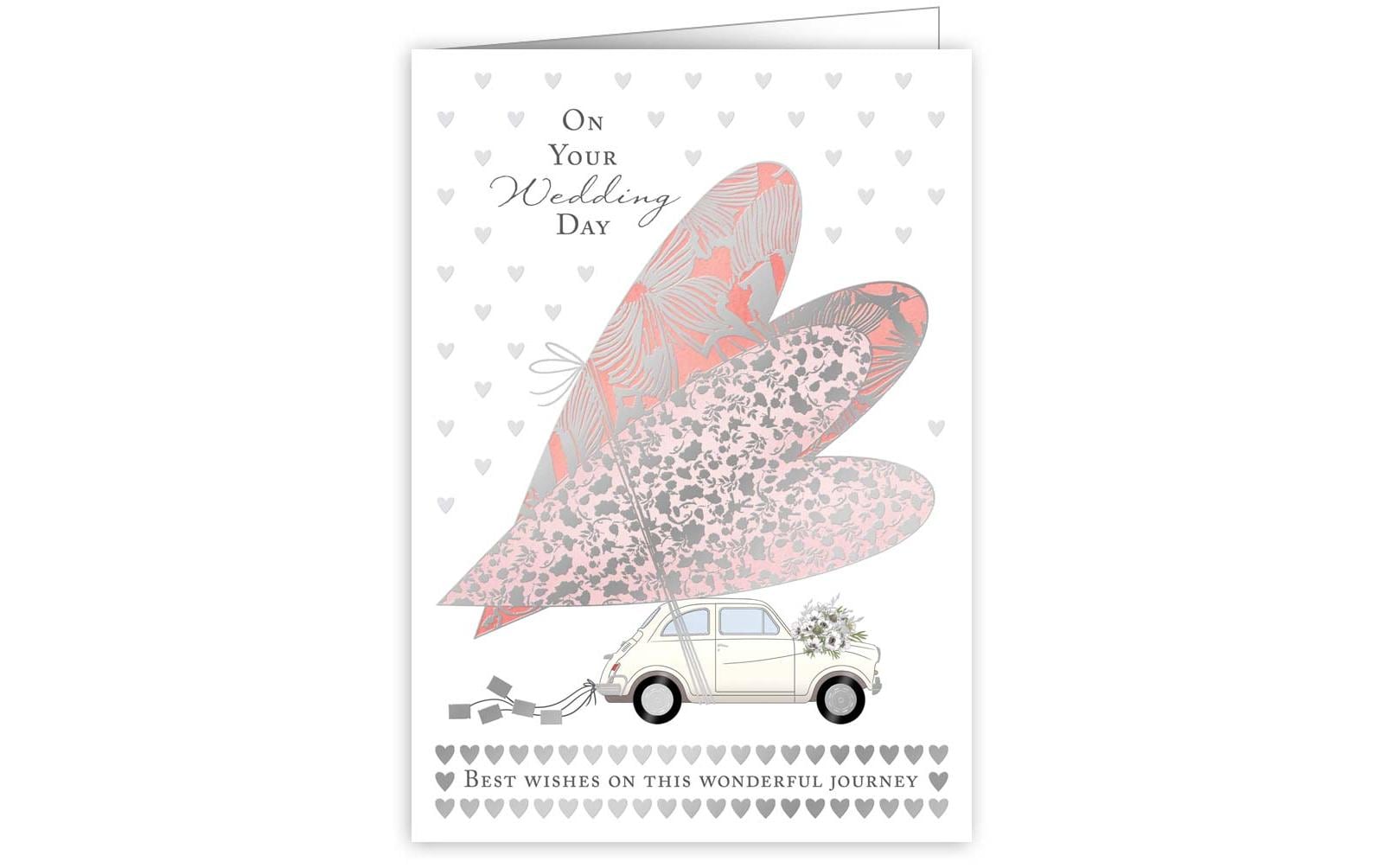 Cart Hochzeitskarte On your wedding day 12 x 17 cm