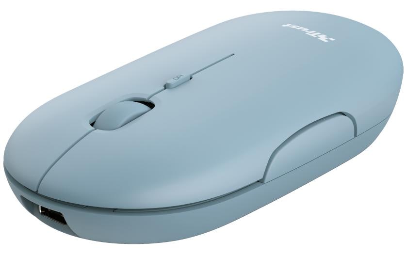 Trust Maus Puck Rechargeable Blau