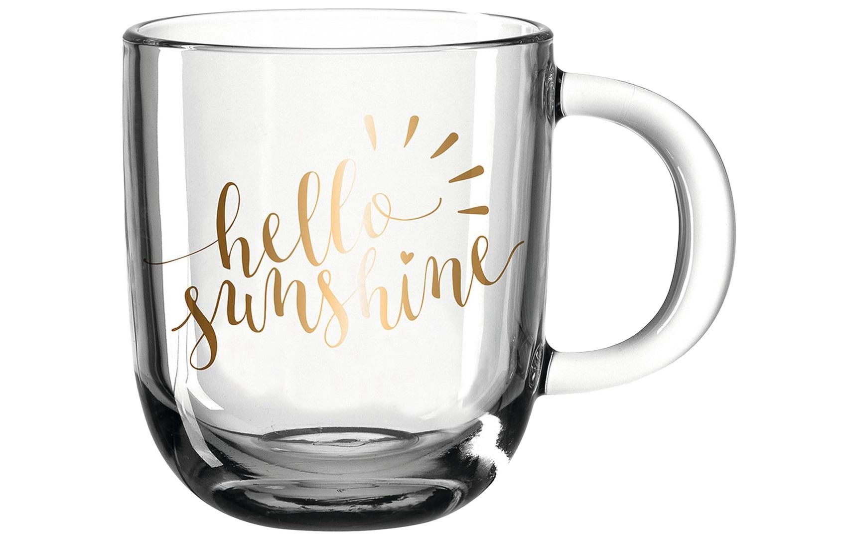 Leonardo Kaffeetasse Napoli Hello 400 ml , 1 Stück, Transparent
