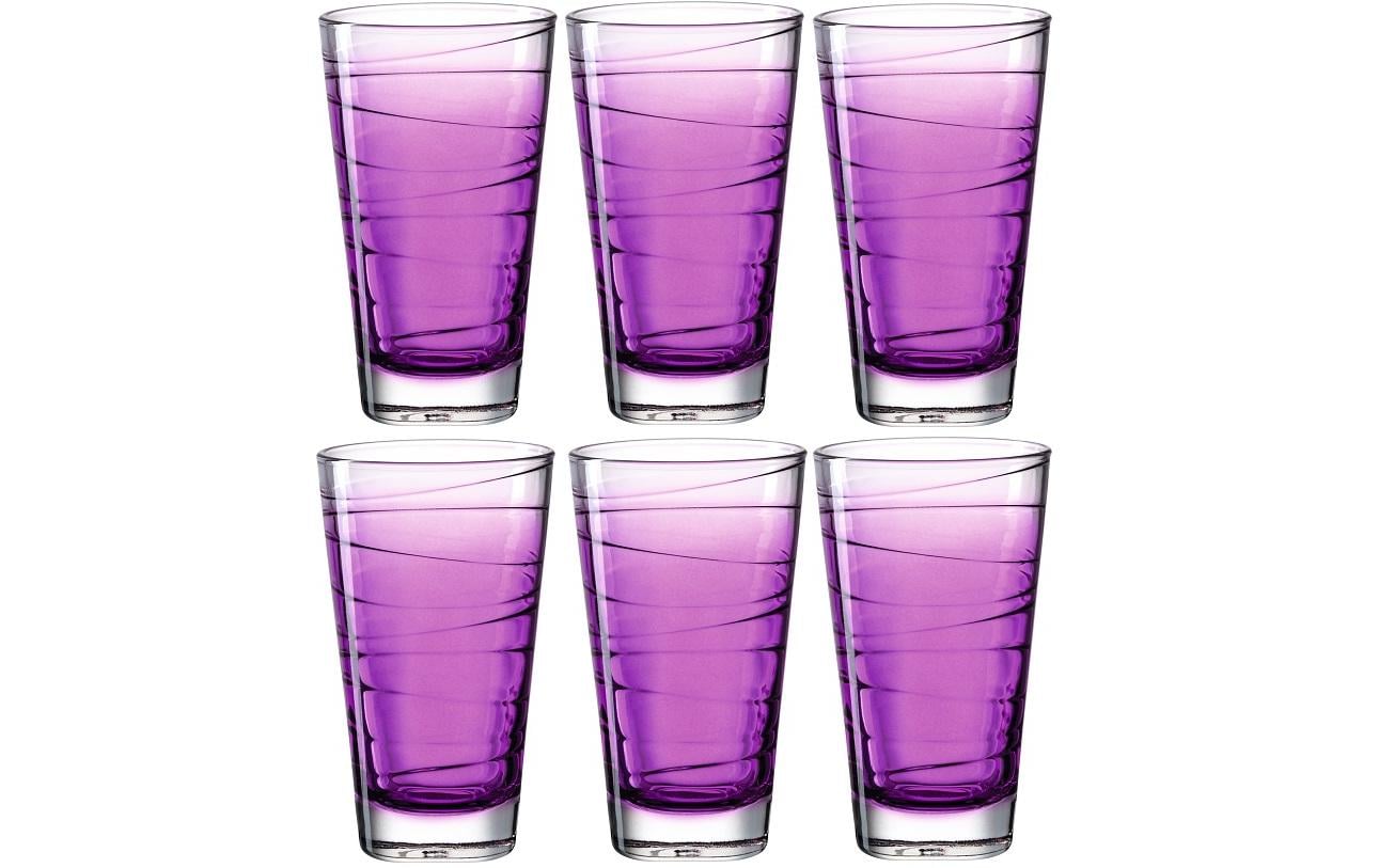 Leonardo Trinkglas Vario Struttura 280 ml, 6 Stück, Violett