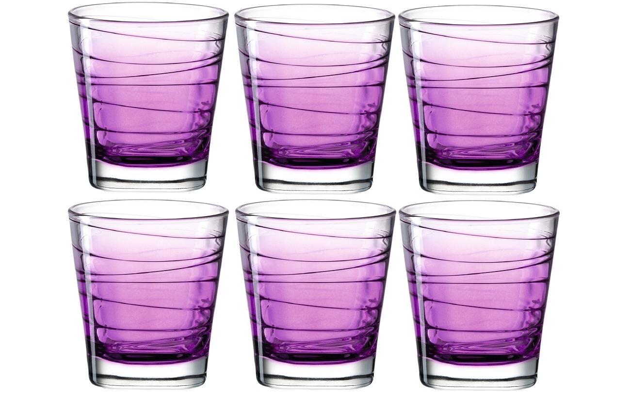Leonardo Trinkglas Vario Struttura 250 ml, 6 Stück, Violett