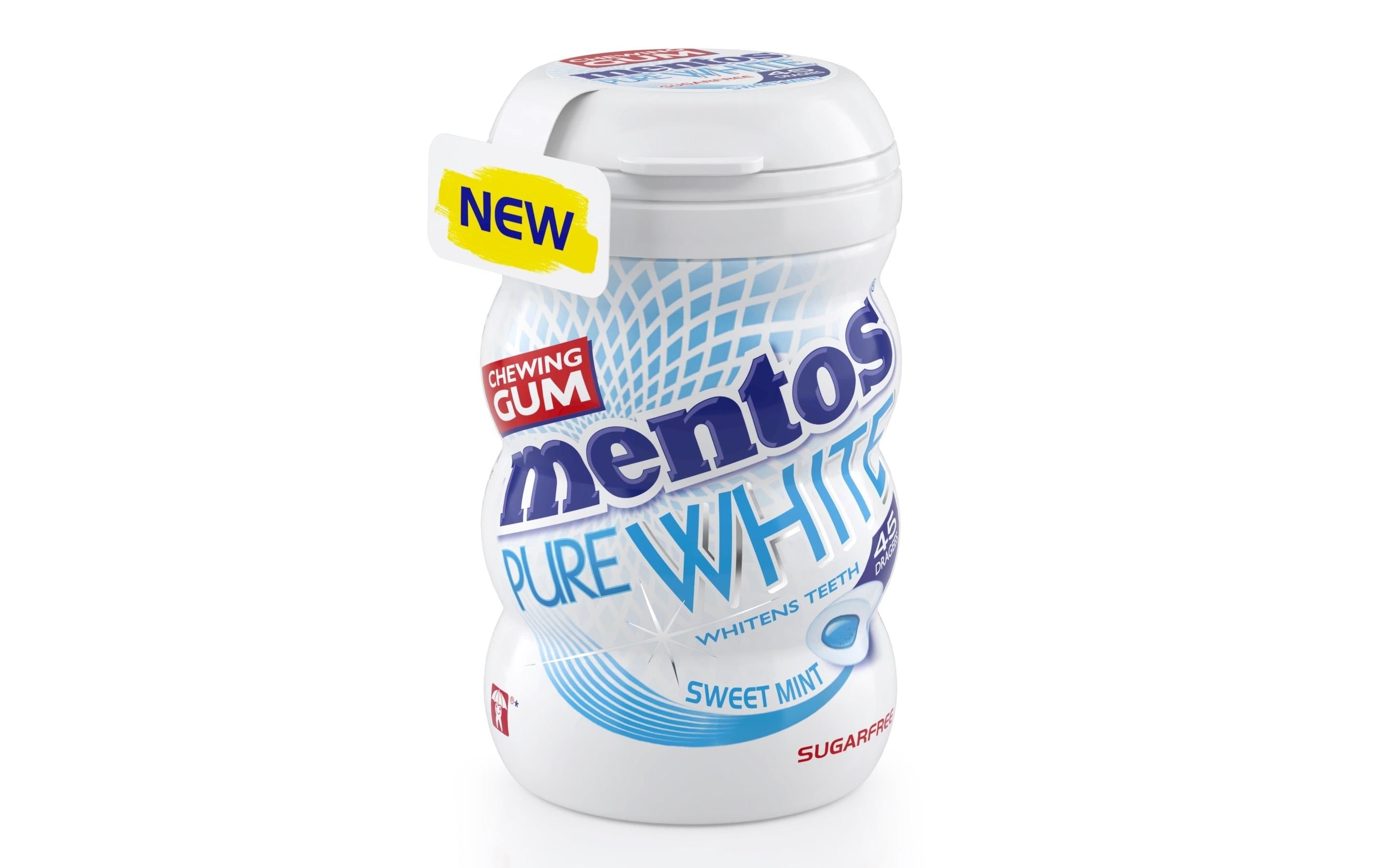 Mentos Kaugummi Pure White Sweetmint 90 g