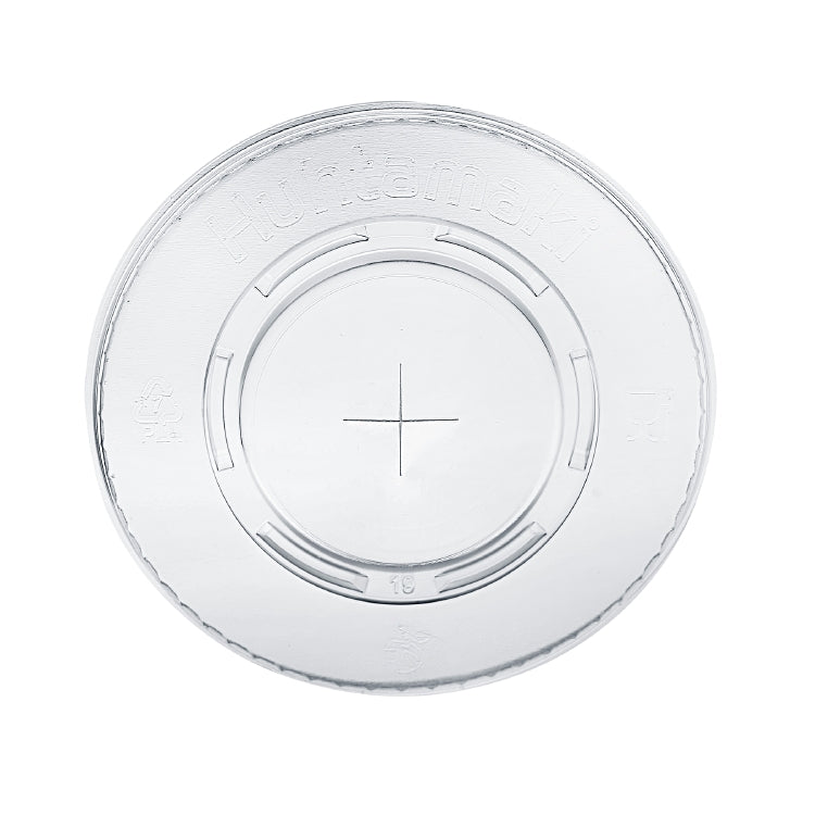 Flachdeckel mit Kreuzschlitz Pack à 100 Stk, PLA, transp D95mm, zu Shakebecher