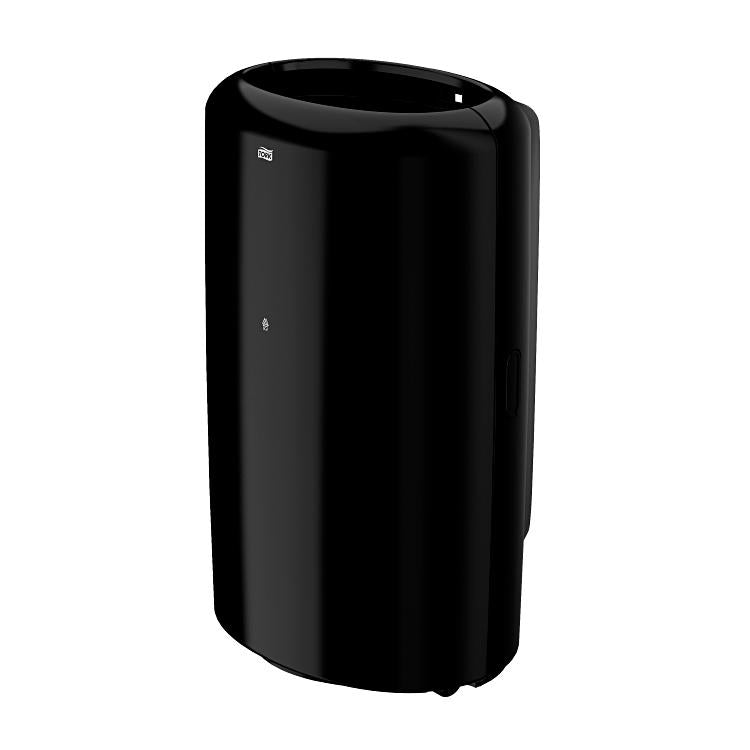 Abfallbehälter schwarz Tork El B1, 50 L, für Wandmontage gee. B 389 x H 629 x T