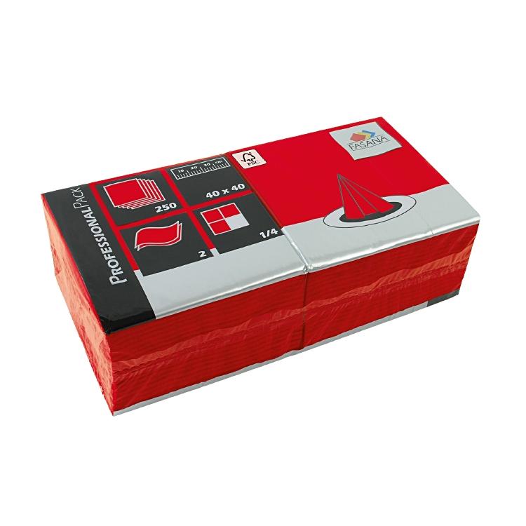 Servietten Fasana div. Farben Pack à 250 Stück 40 x 40 cm, 1/4 Falz 2 lag