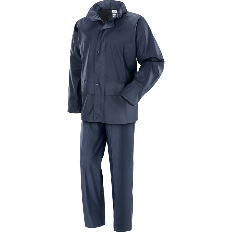 NERI IGUAZU, Gr. M-XXL Regenanzug aus Jacke und Hose PVC / PU, blau