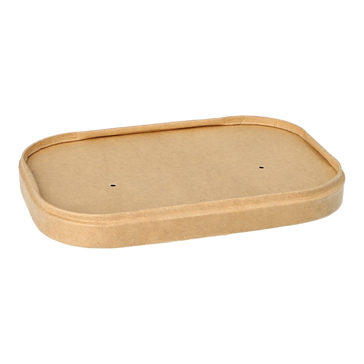 Deckel Verpackungsbecher Pack à 25 Stk, Pappe, braun 17.3 x 12.3, H 2cm, BIO-bes