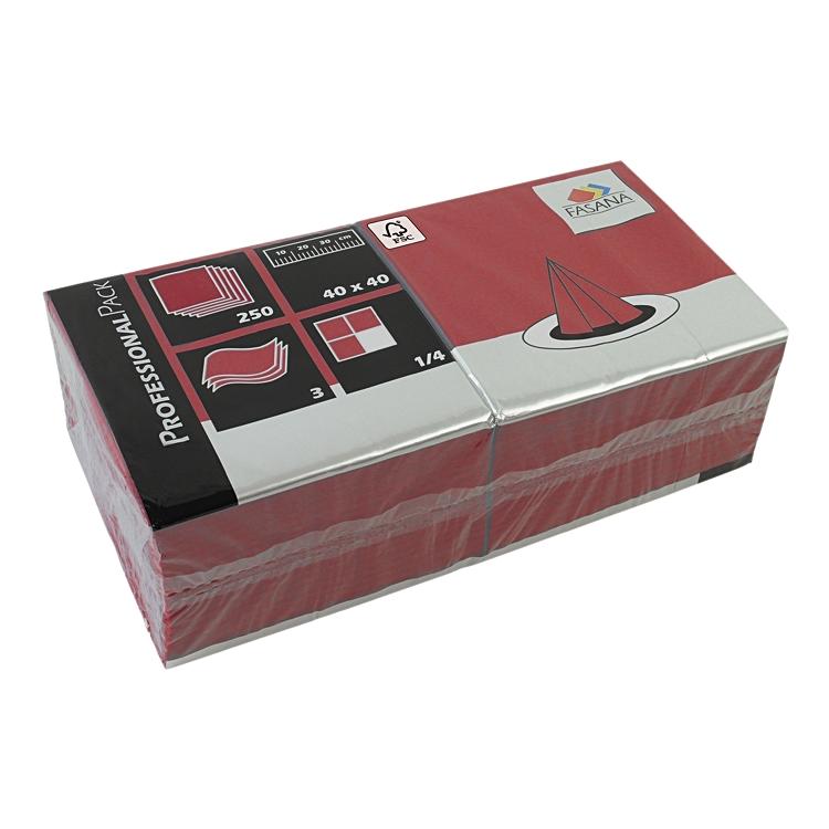 Servietten Fasana div. Farben Pack à 250 Stück 40 x 40 cm, 1/4 Falz 3 lag