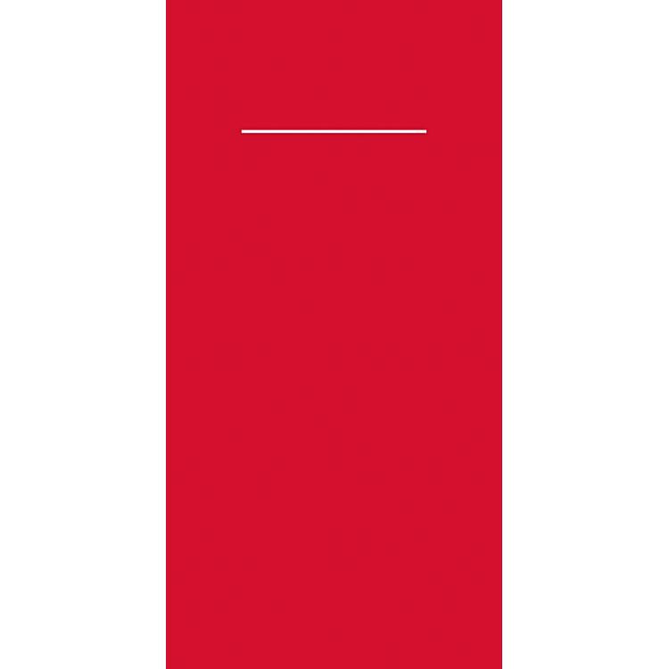 Pocket-Napkins BASIC  ROT Pack à 75 Stück 40 x 40 cm 1/8 Falz Tis.Deluxe