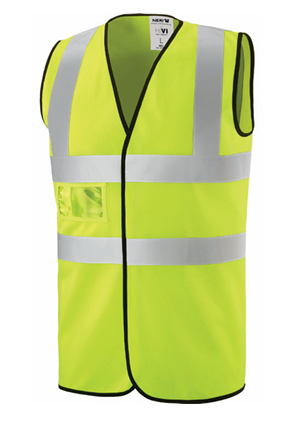 NERI WE5, Gr. M-XXL Warnweste mit Klettverschluss Polyester, gelb