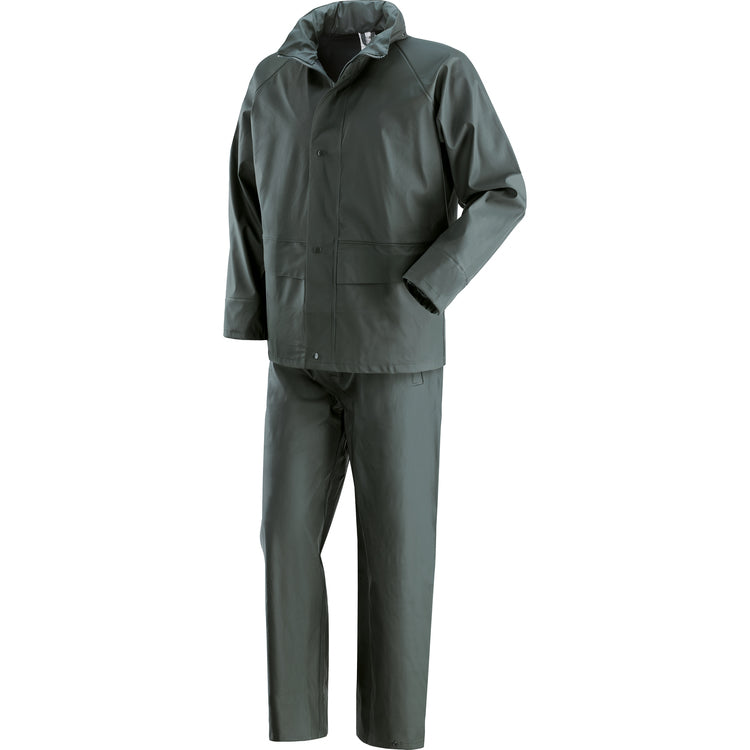 NERI IGUAZU, Gr. M-XXL Regenanzug aus Jacke und Hose PVC / PU, grün