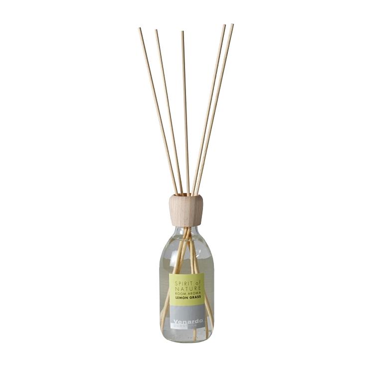 Venardo Duft Lemon Grass 250 ml + 9 Holzstäbchen 35 cm in Kartonhülse